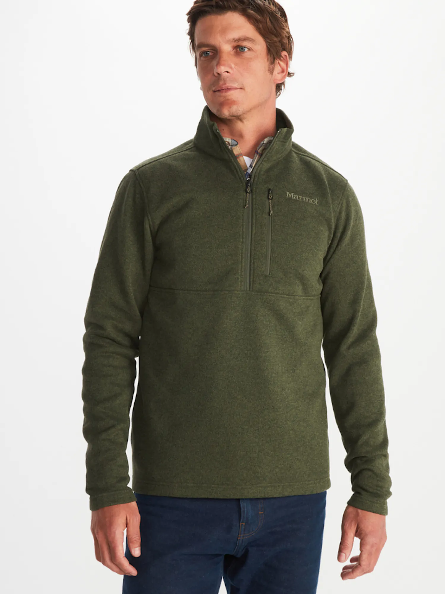 Marmot Men's Drop Line 1/2-Zip Jacket in Nori