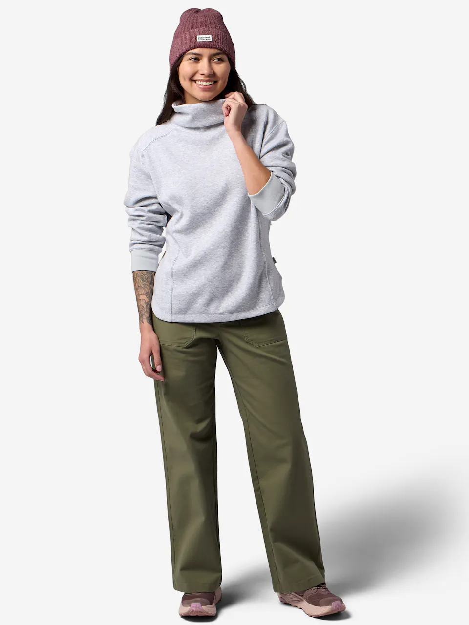 Wm's Hideaway Plush Funnel Neck LS