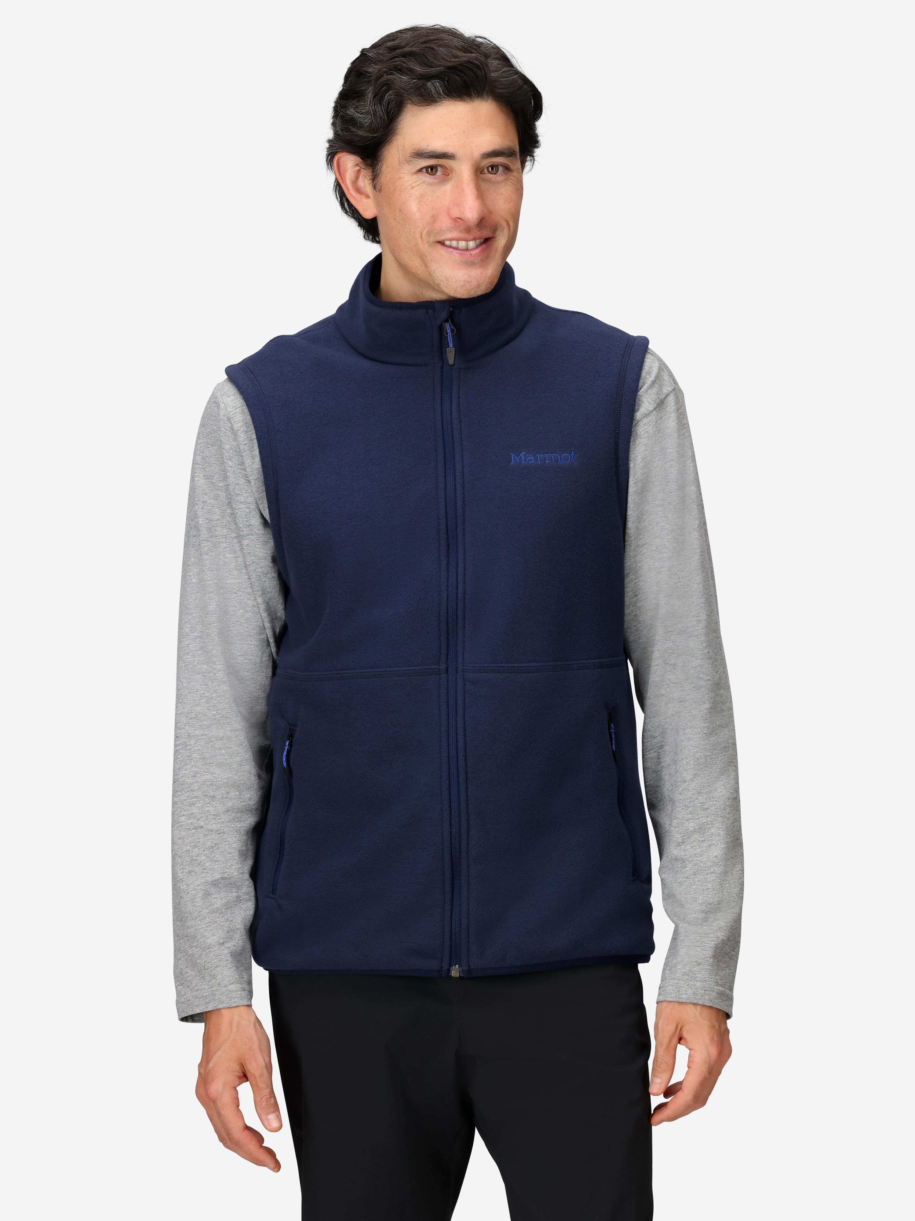 Marmot Mens Rocklin Fleece Vest in Arctic Navy 70$