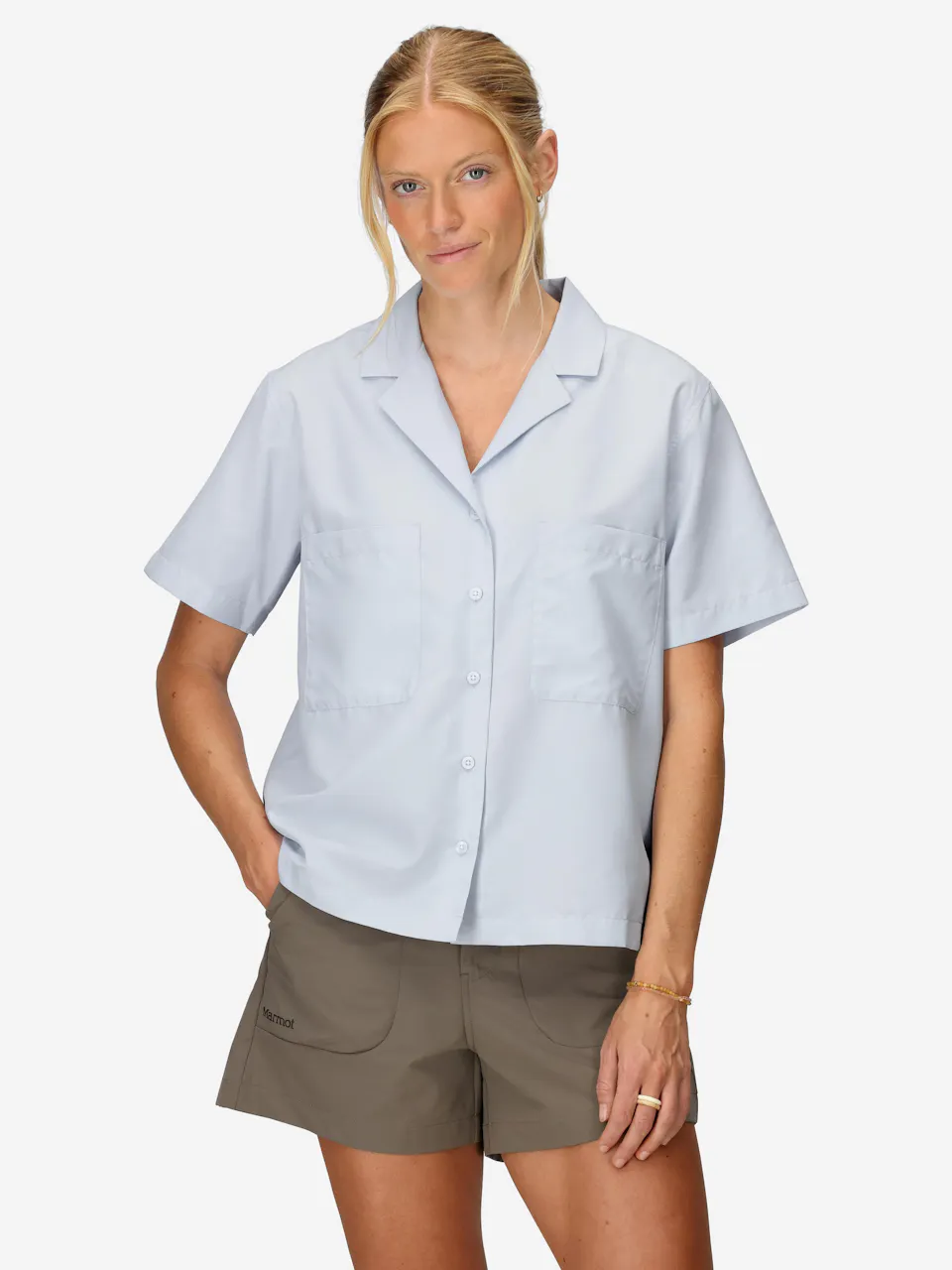 Wm's AirExchange UPF 40 Camp SS Shirt