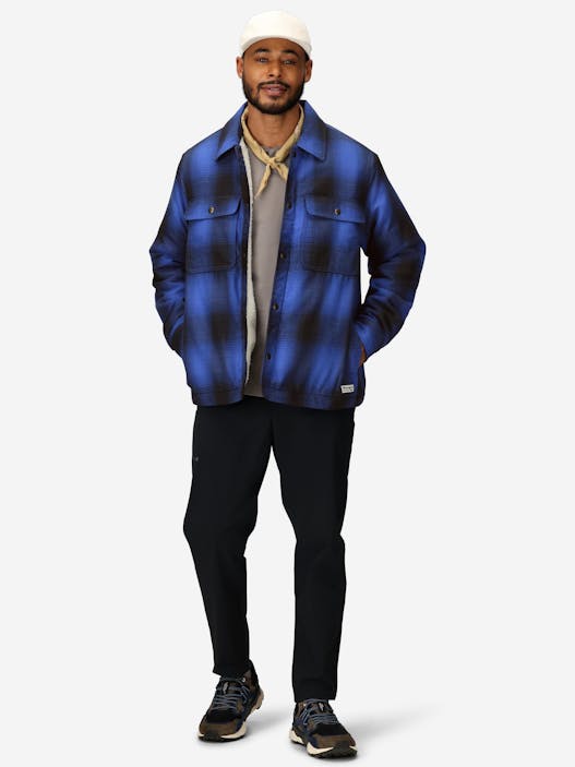 Men's Ridgefield Sherpa-Lined Flannel Shirt Jacket