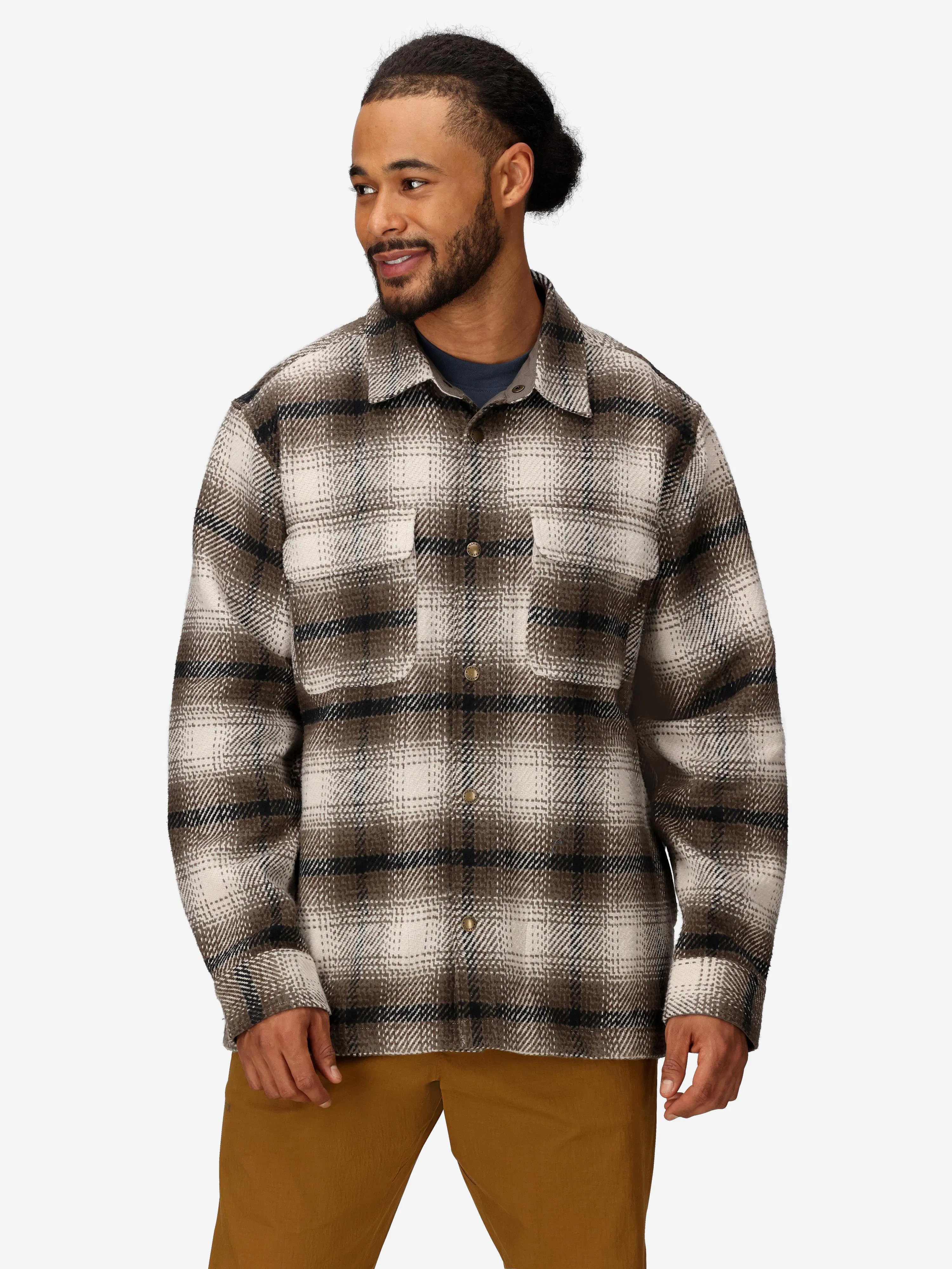 Men’s Open Weave Heavyweight Flannel Overshirt (Fall 2025)