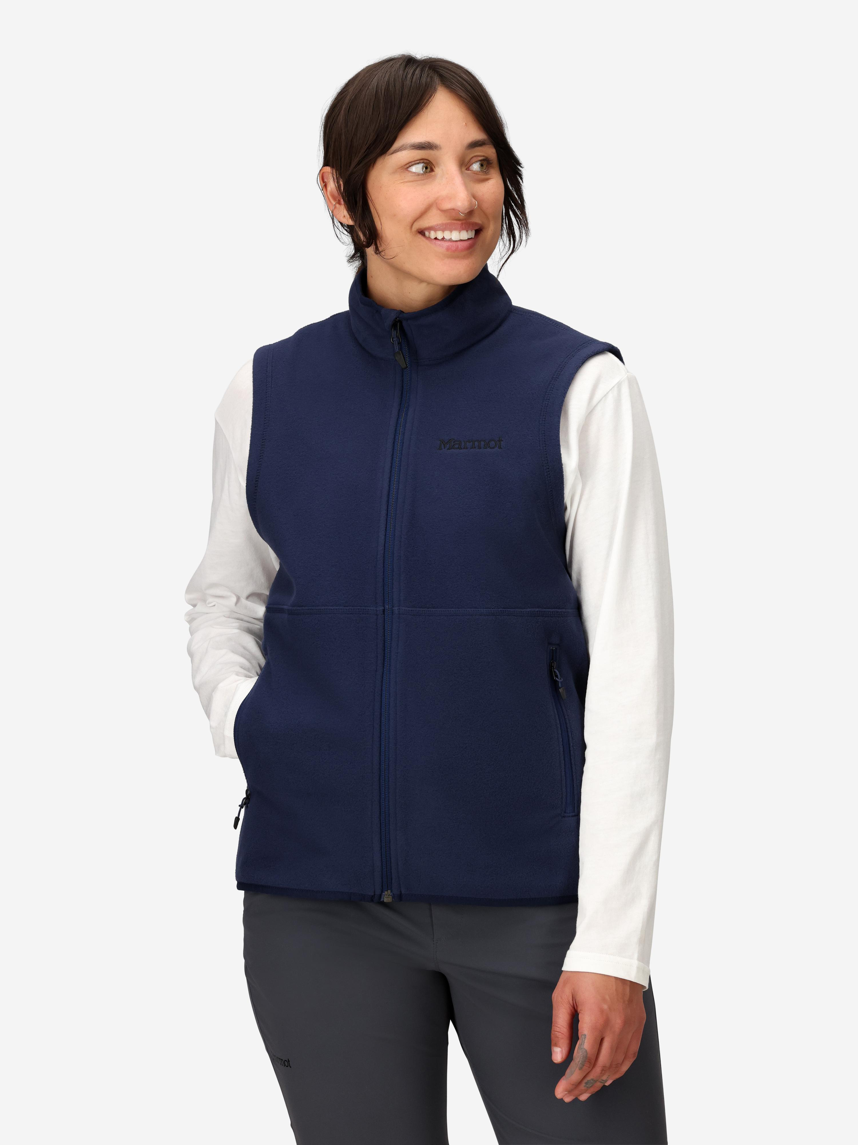 Marmot Womens Rocklin Fleece Vest in Arctic Navy 70$