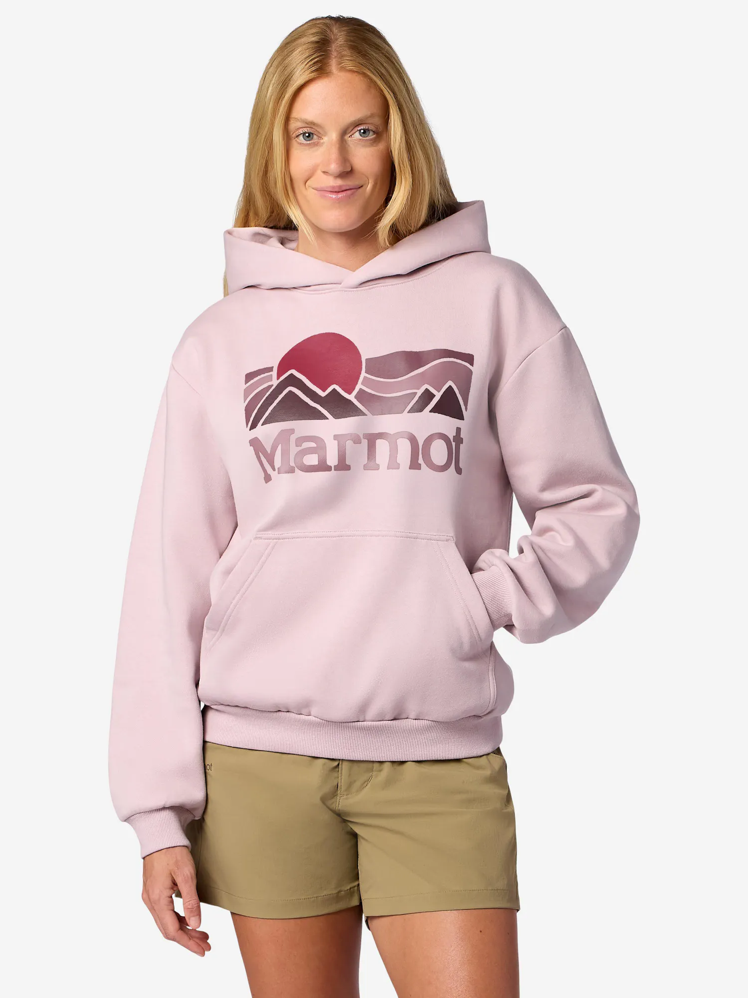 Marmot Women’s Coastal Hoodie Shirt in Dust | Recycled Cotton