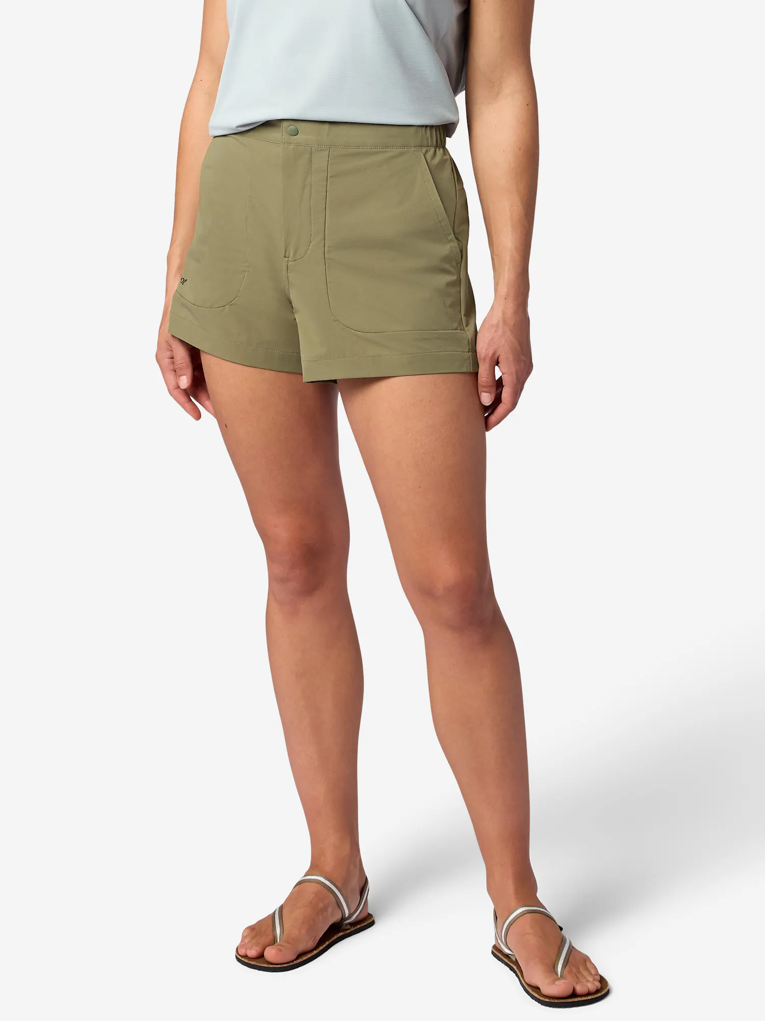 Marmot Women's AirExchange UPF 40 Shorts 4" (Spring 2026) in Olive Grove