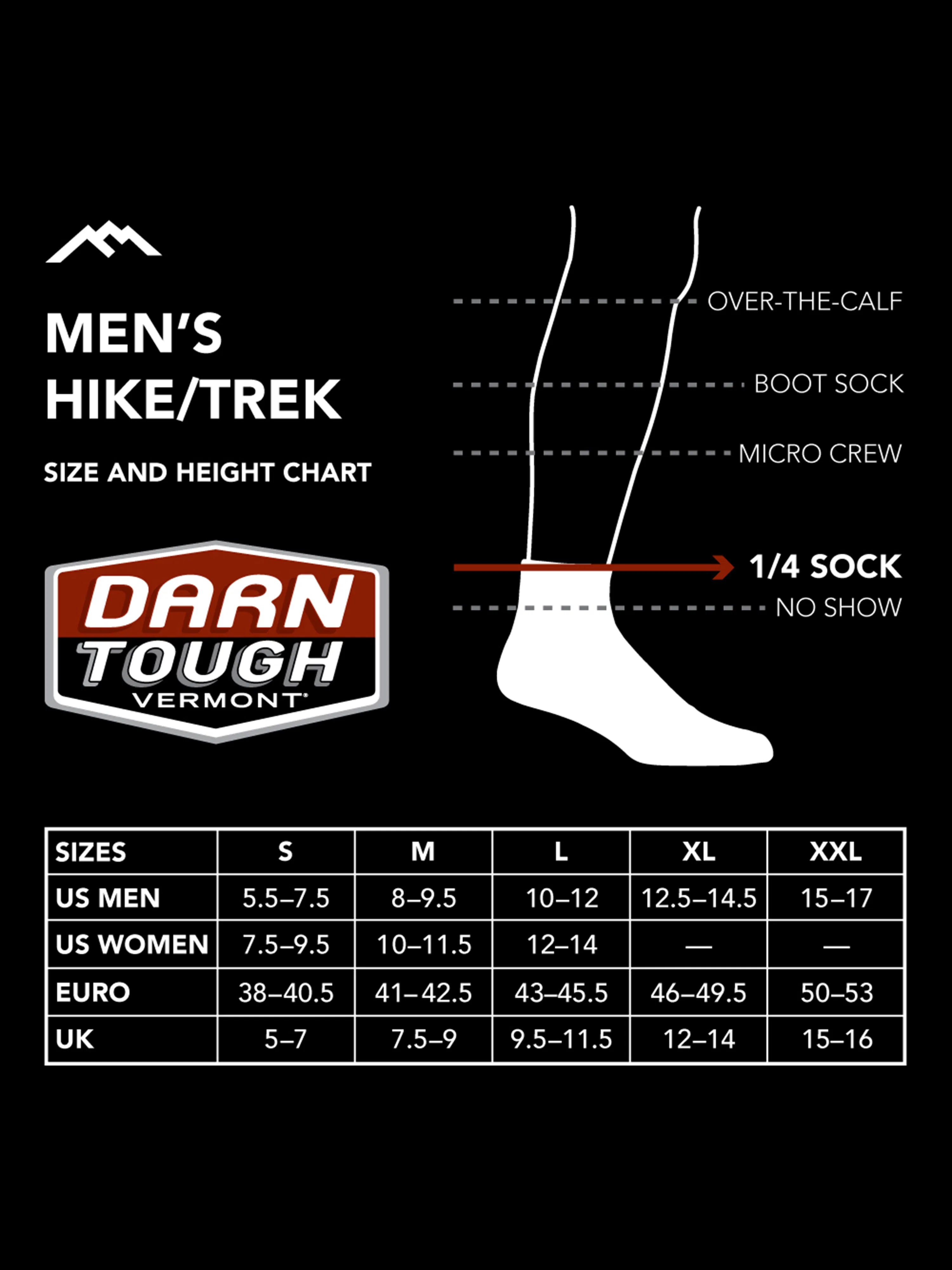Men's Hiker 1/4 Midweight with Cushion Hiking Socks