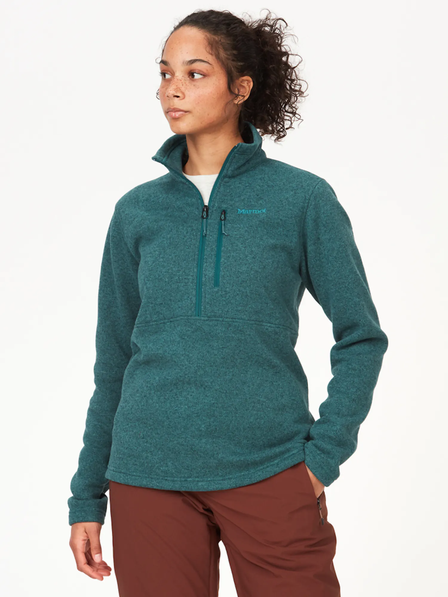 Marmot Women's Drop Line 1/2-Zip Jacket in Dark Jungle