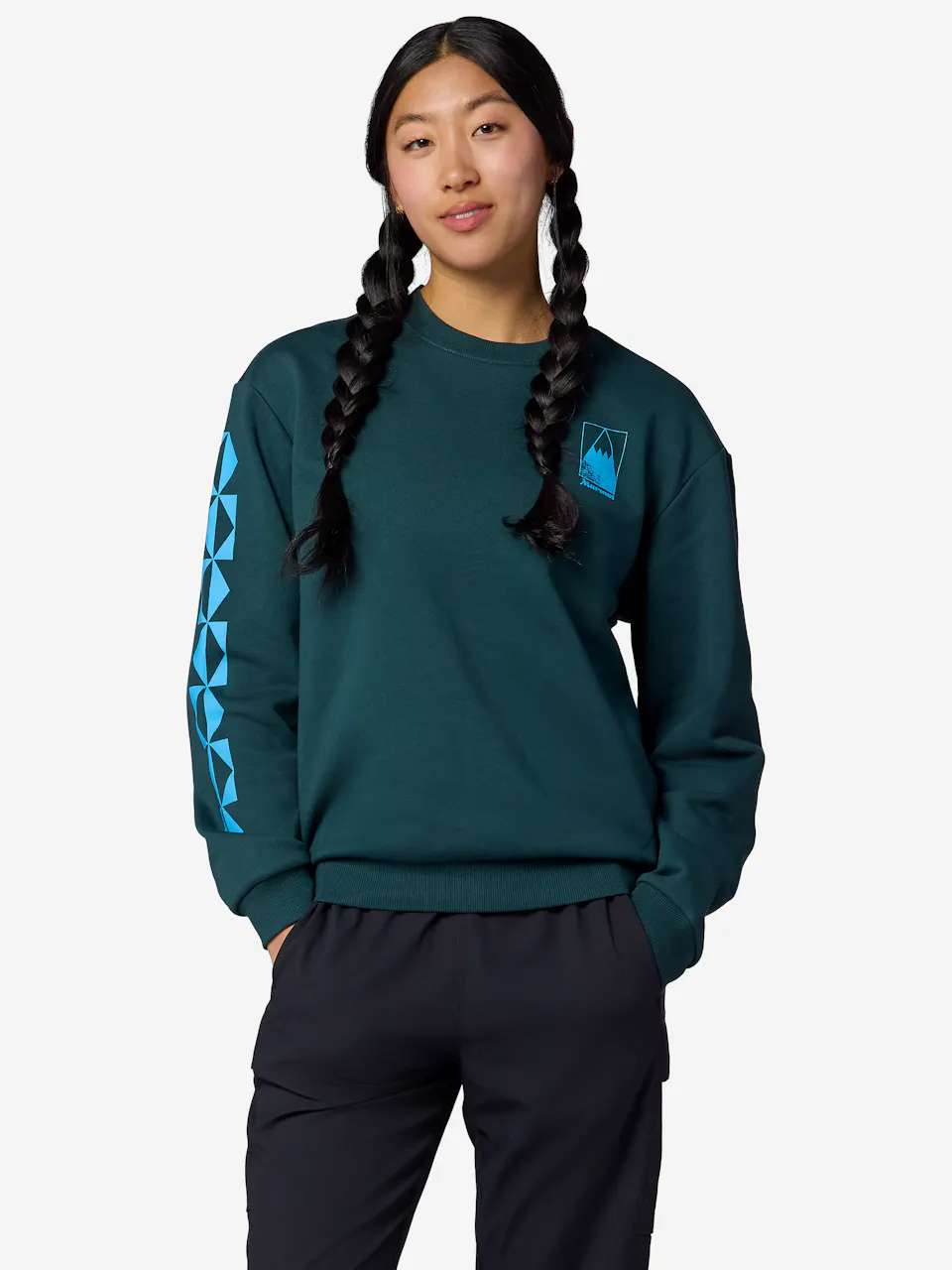 Wm's Mountain Geo Crew Sweatshirt