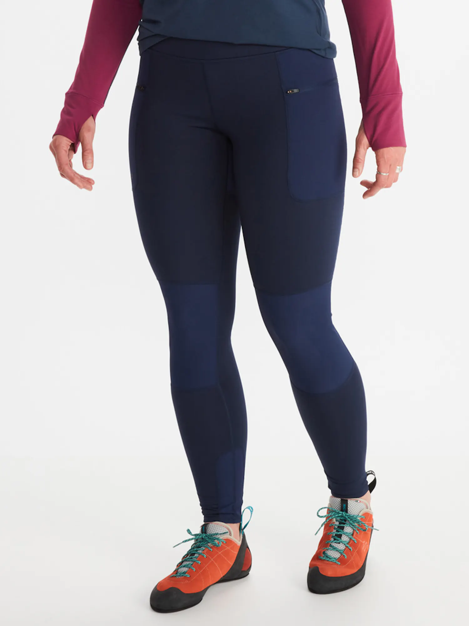 Marmot Women's Winter Mountain Active Hybrid Tight in Arctic Navy