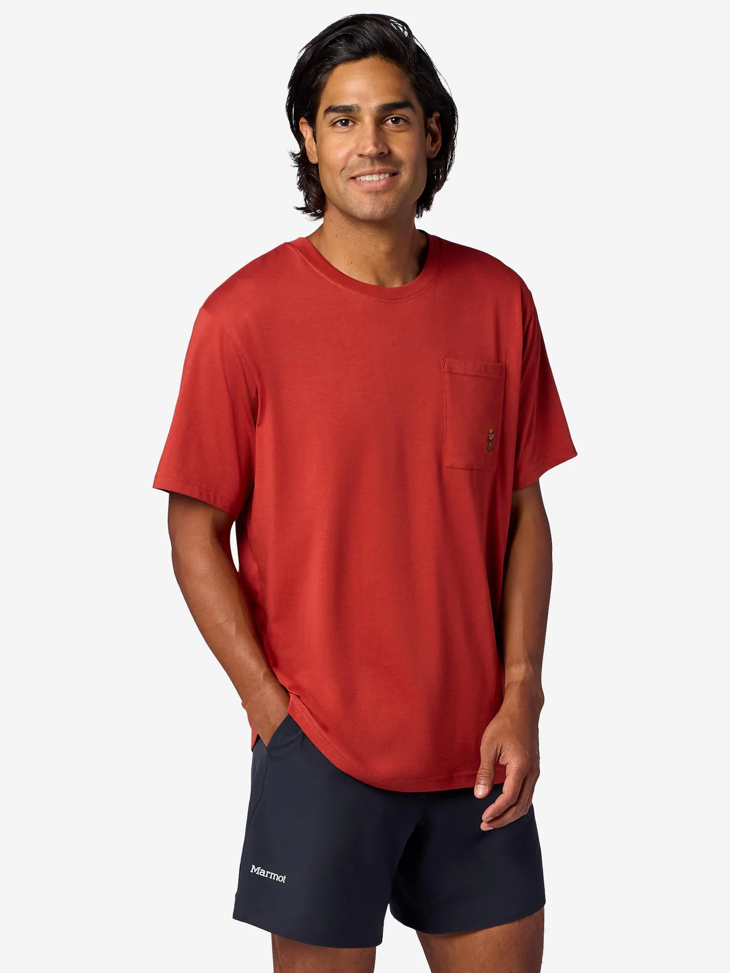 Marmot Men’s Marty Short-Sleeve Pocket T-Shirt in Sumac | Recycled Cotton