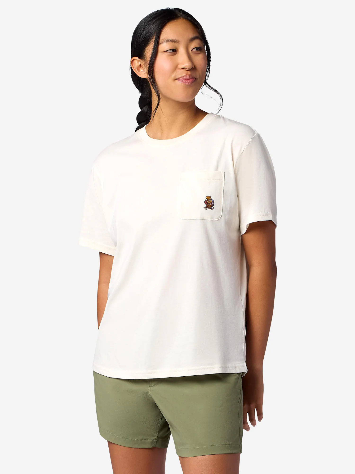 Marmot Women’s Marty Short-Sleeve Pocket T-Shirt (Spring 2026) in Pearl | Recycled Cotton