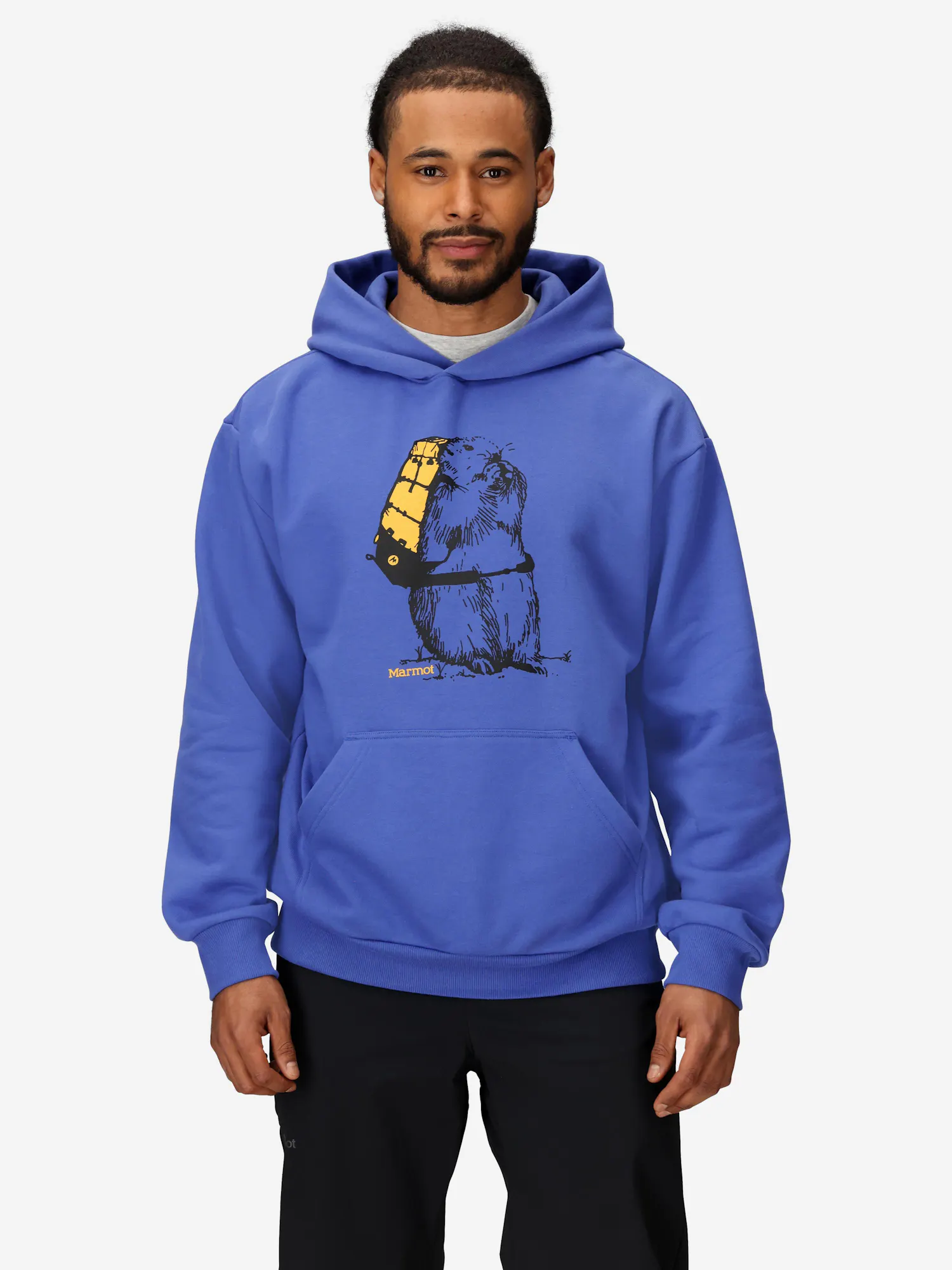Marmot Backpacker Marty Hoodie (Fall 2025) Shirt in Oxide Blue | Cotton