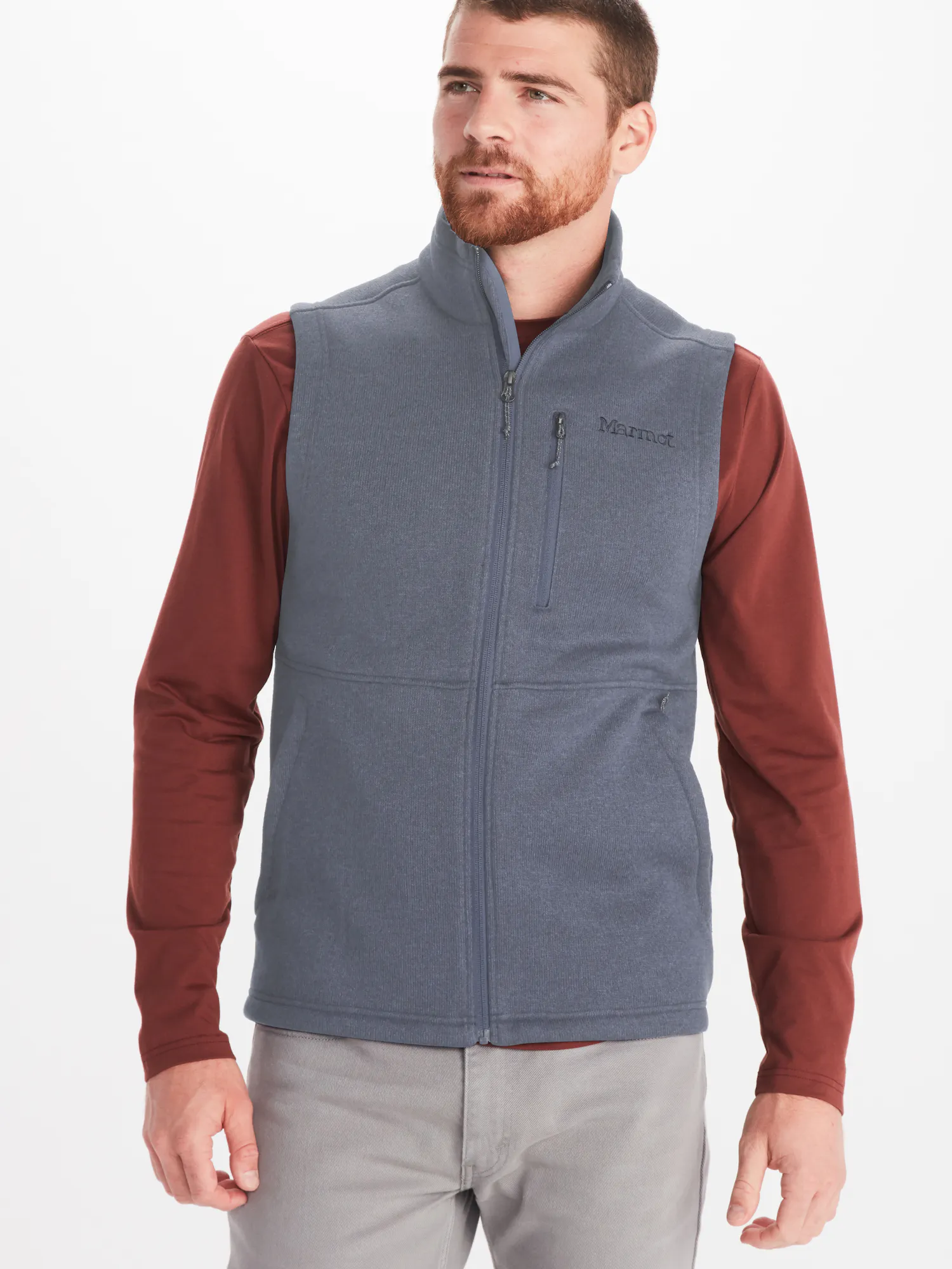 Marmot Men's Drop Line Vest (2024) in Steel Onyx