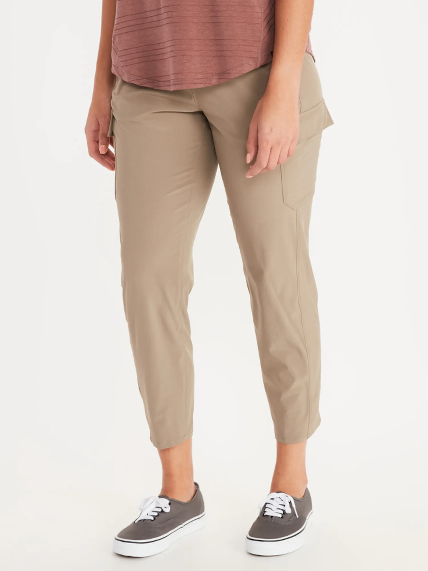 Marmot Women's Elda UPF 50 Cargo Ankle Pants in Stonework