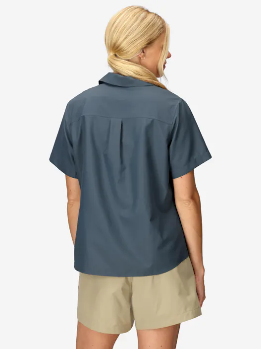 Women's AirExchange UPF 40 Short-Sleeve Collared Shirt