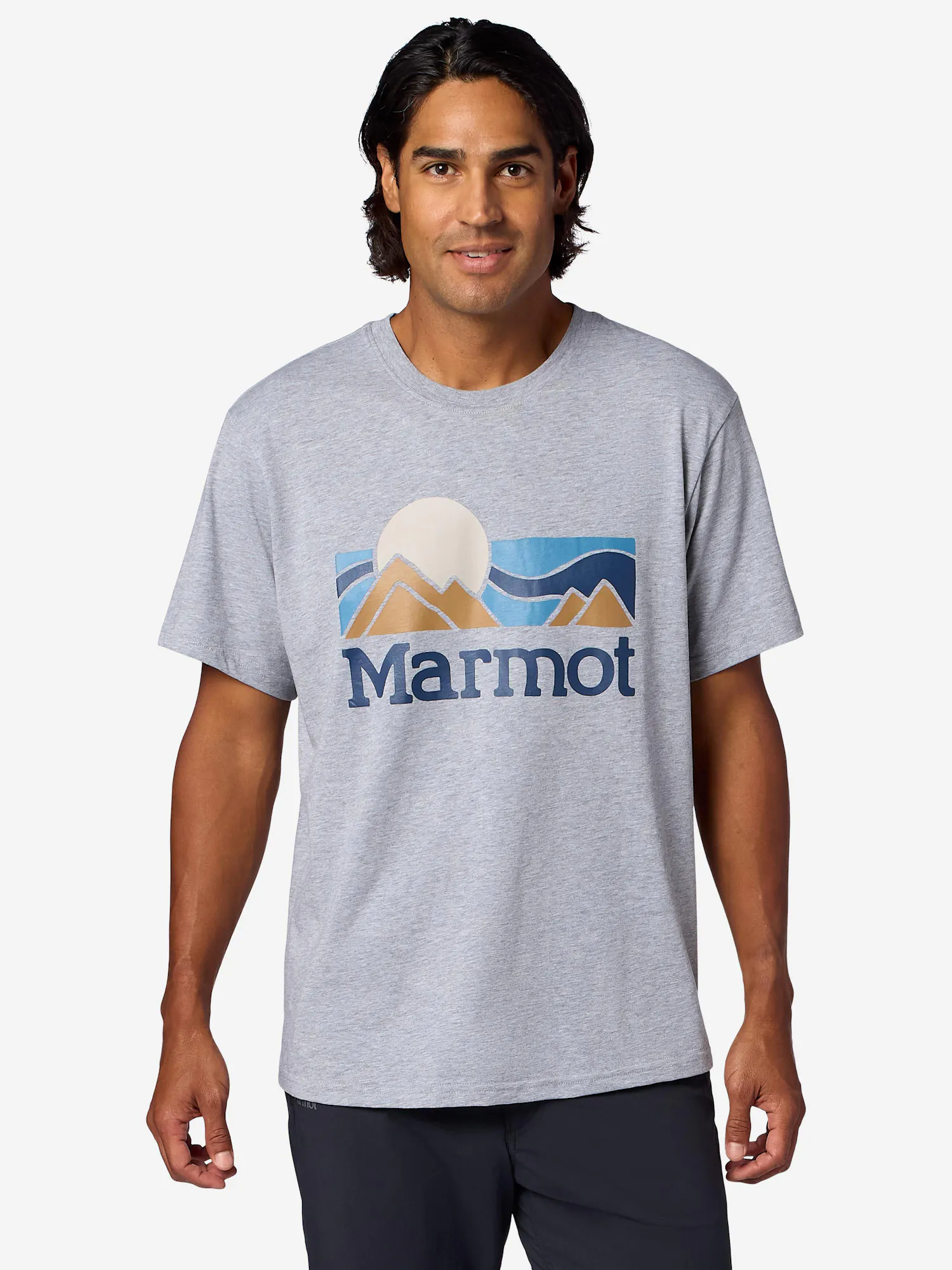 Marmot Men’s Coastal Short-Sleeve T-Shirt in Grey Heather | Recycled Cotton
