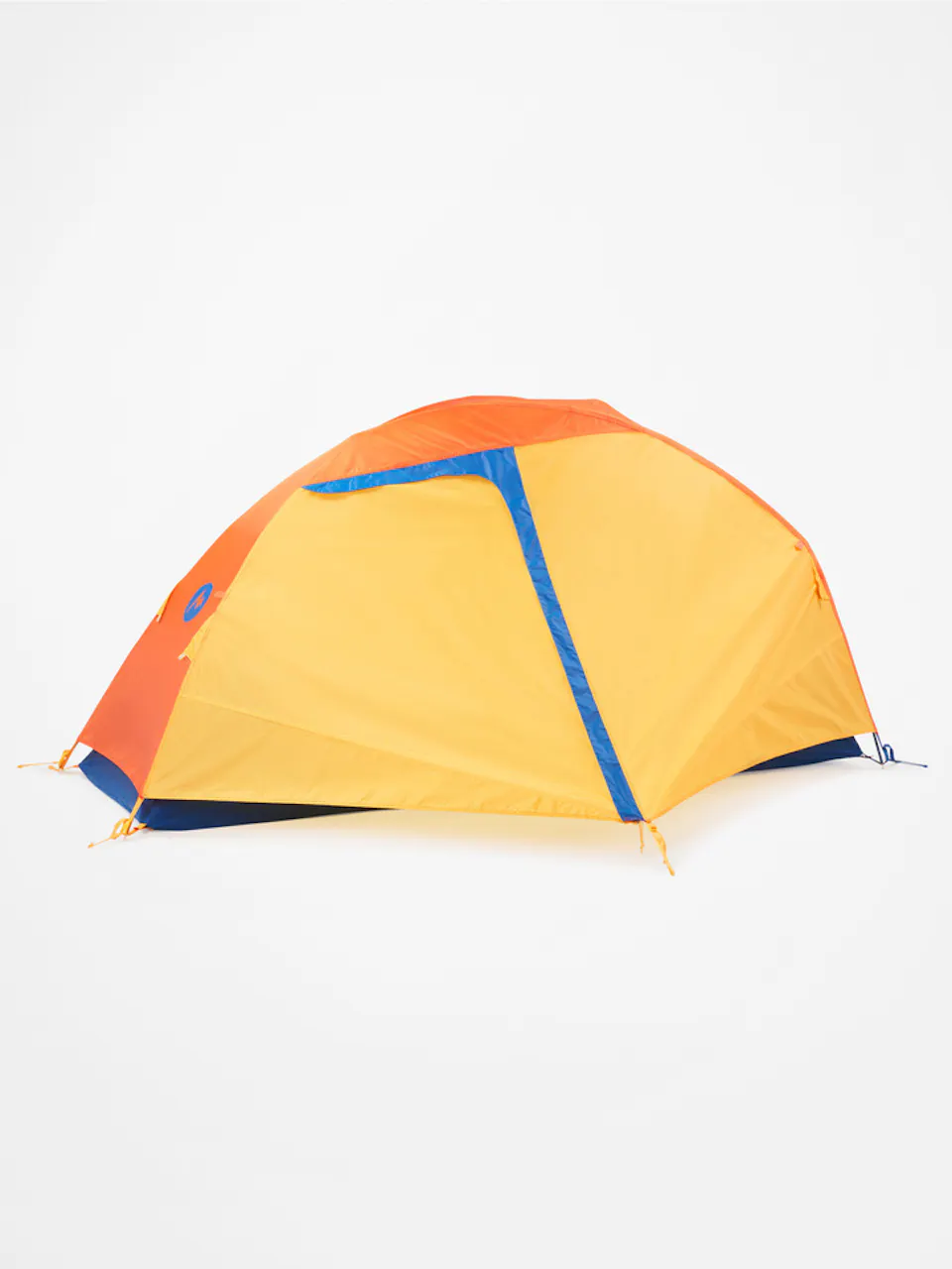 Marmot tent with rain fly zipped up