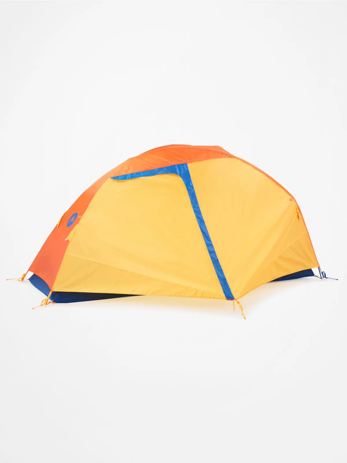 Marmot tent with rain fly zipped up