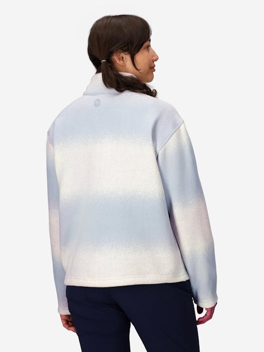 Women's Heavyweight Drop Line Printed Sweater Fleece Half-Zip