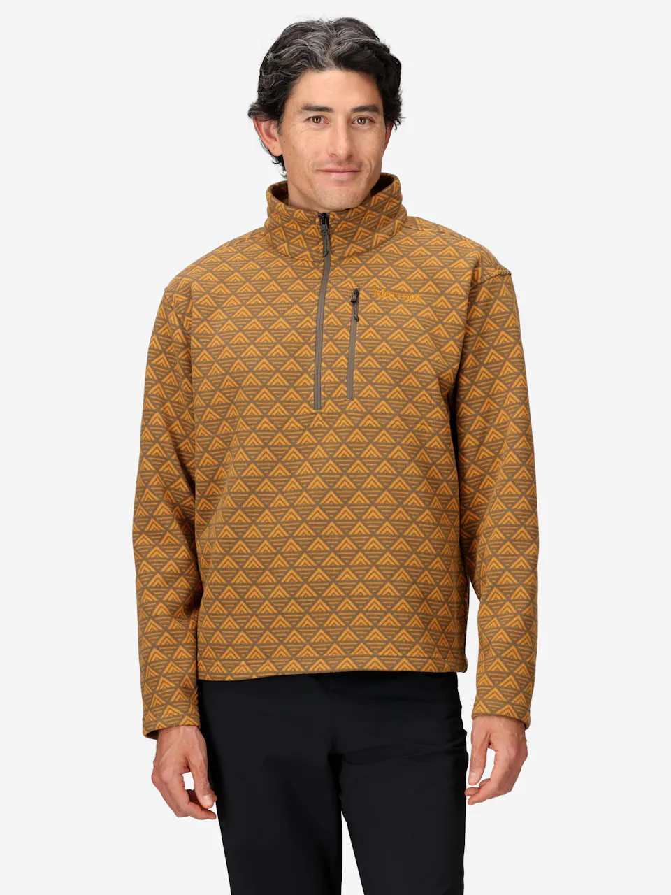 Heavyweight Drop Line Printed 1/2 Zip