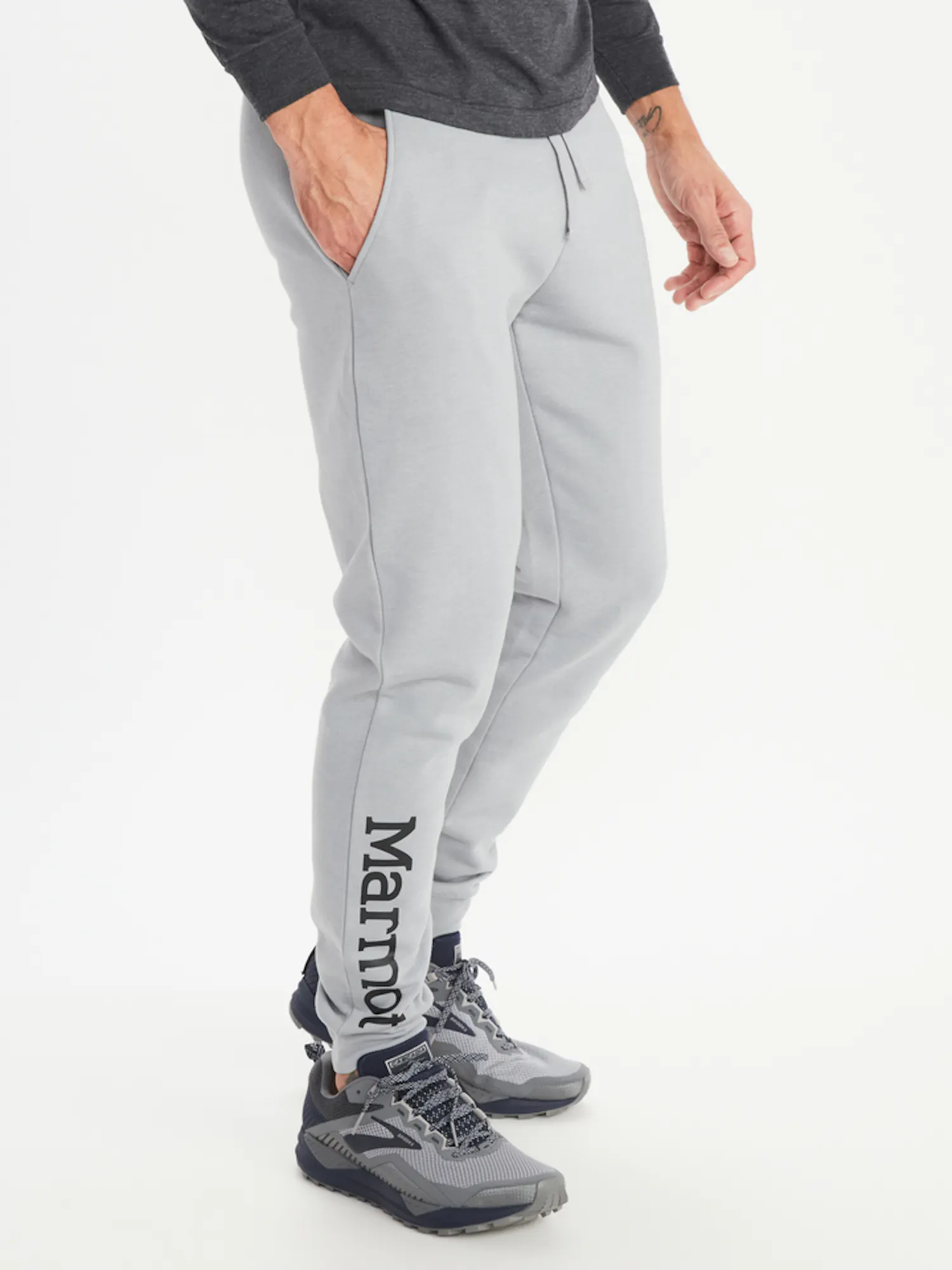 Marmot Men's Coastal Joggers Pants in Sleet Heather | Cotton
