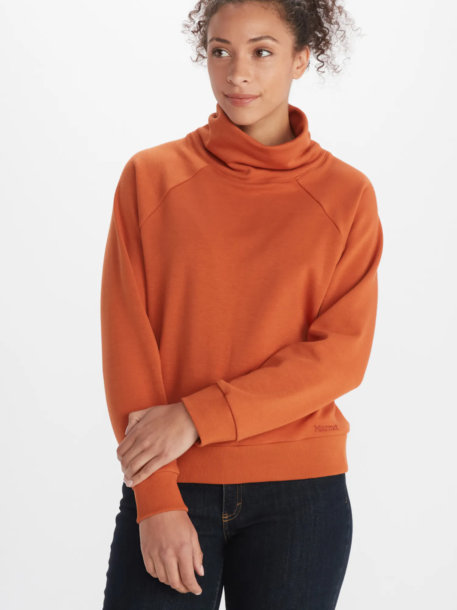 Marmot Women's Rowan Funnel Neck Hoody in Copper
