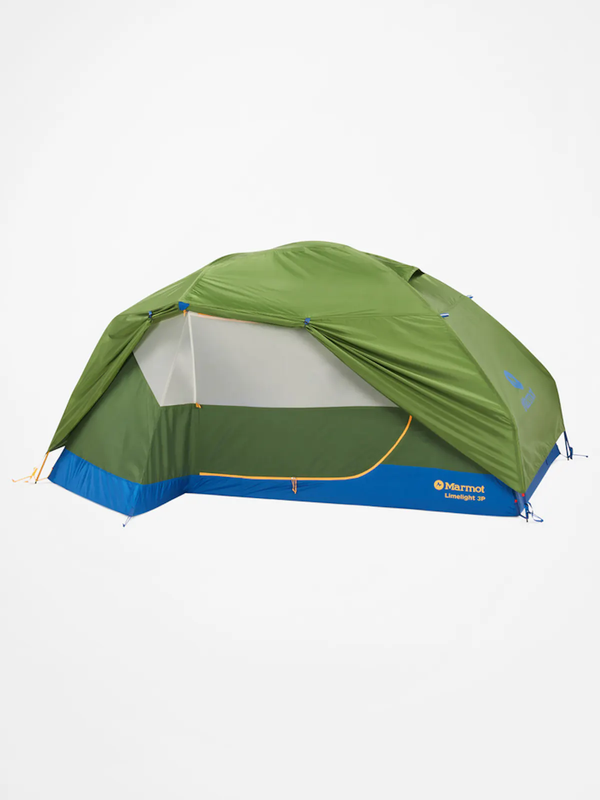 Marmot limelight 3 person tent with rain fly tied back