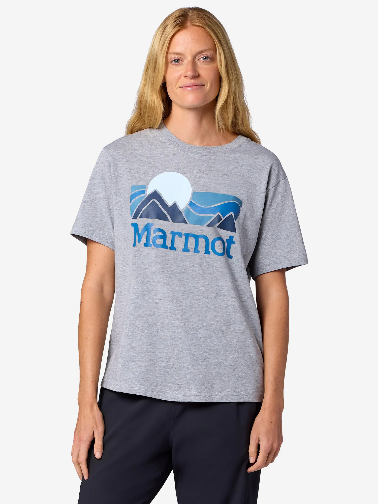 Marmot Women’s Coastal Short-Sleeve T-Shirt in Grey Heather | Recycled Cotton
