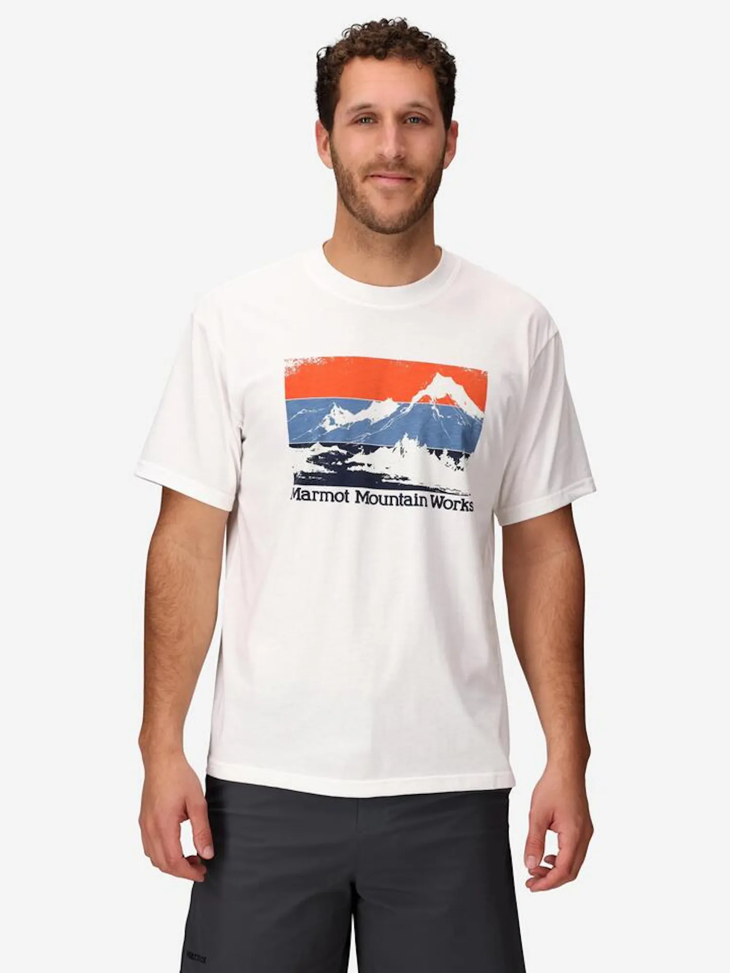 Marmot Men's Gradient Summit Short-Sleeve T-Shirt (Spring 2025) in White | Cotton