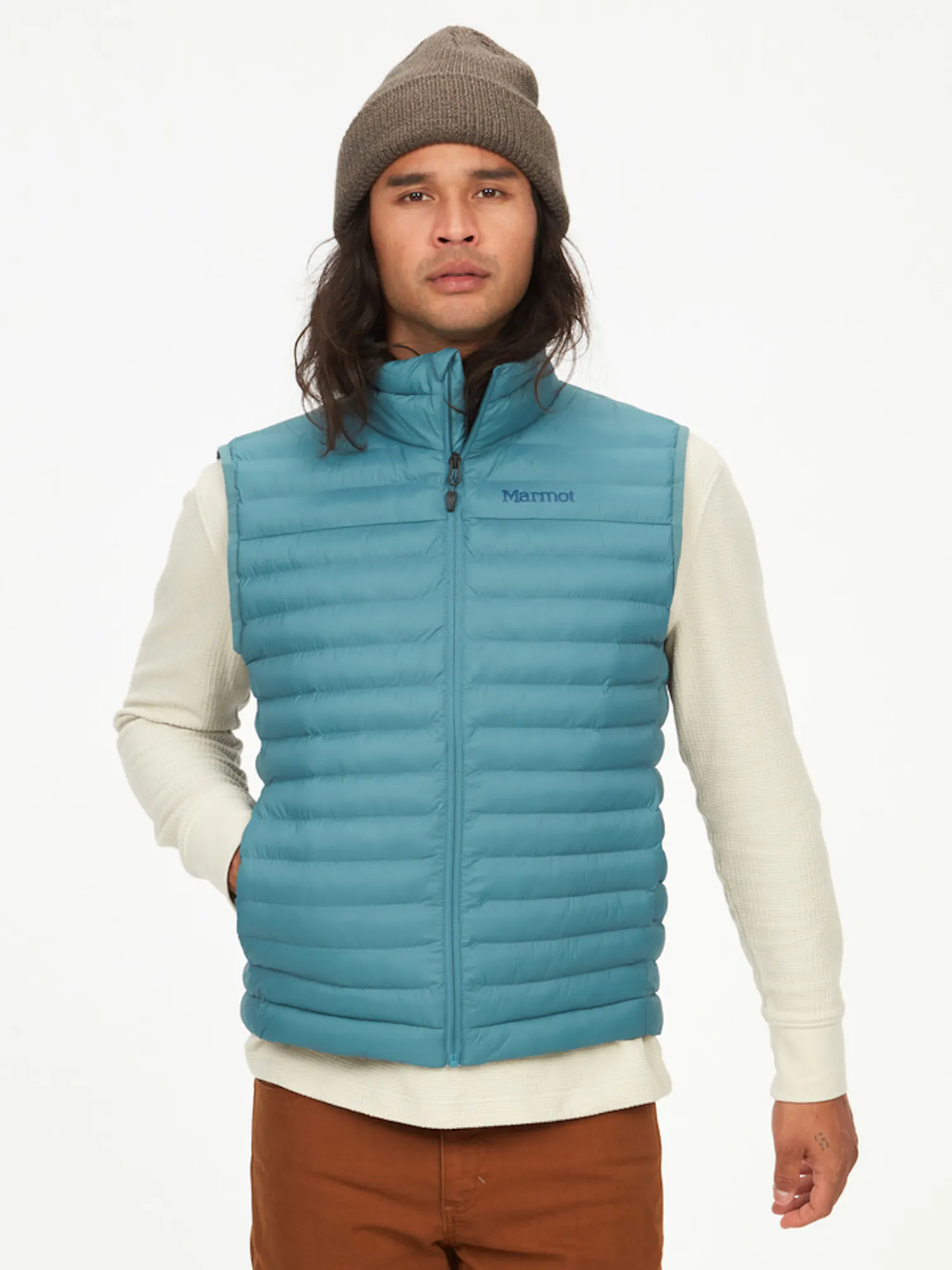 Marmot Men's Echo Featherless Vest (2023) in Moon River
