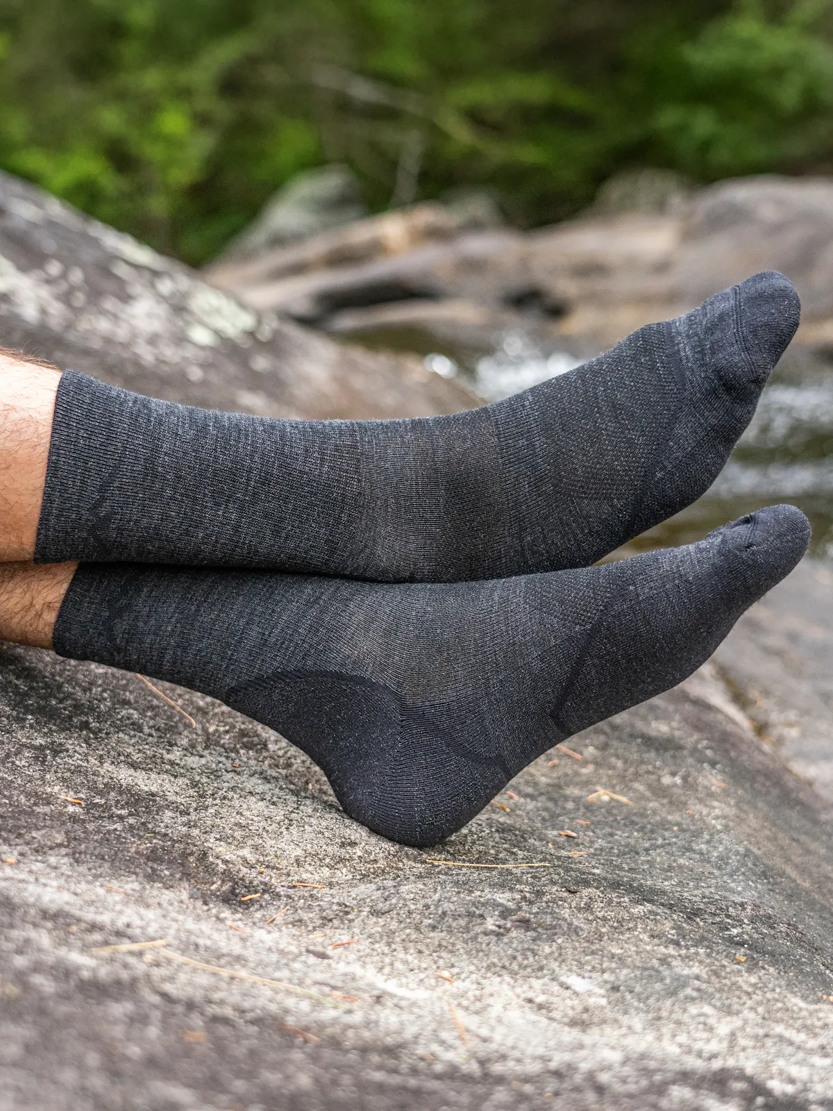 Light Hiker Micro Crew Lightweight with Cushion-Darn Tough Black