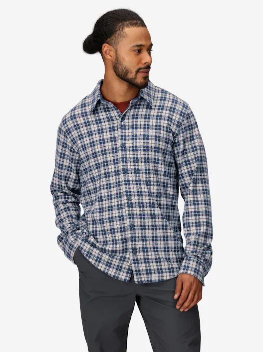 Men's Alpine Haven Soft Stretch Knit Flannel Long-Sleeve Shirt (Fall 2025)
