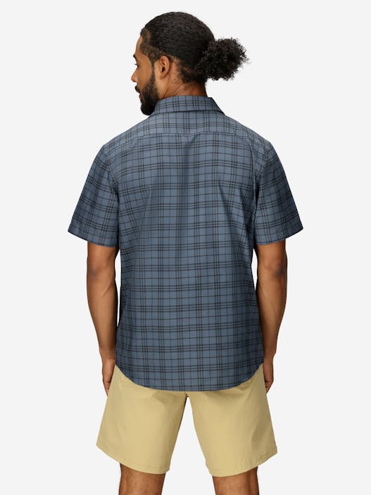 Men's AirExchange Perforated Short-Sleeve Pattern Shirt