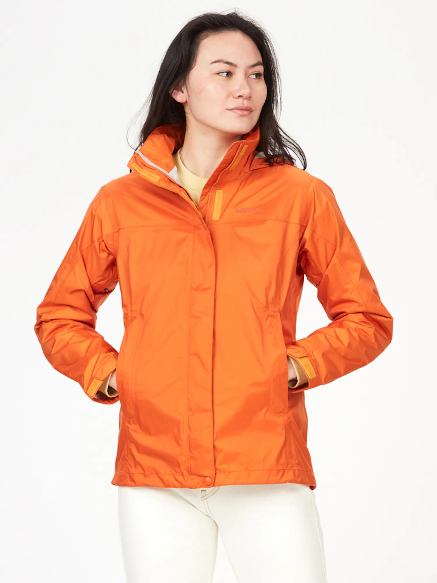 Marmot Women's PreCip® Eco Jacket in Tangelo