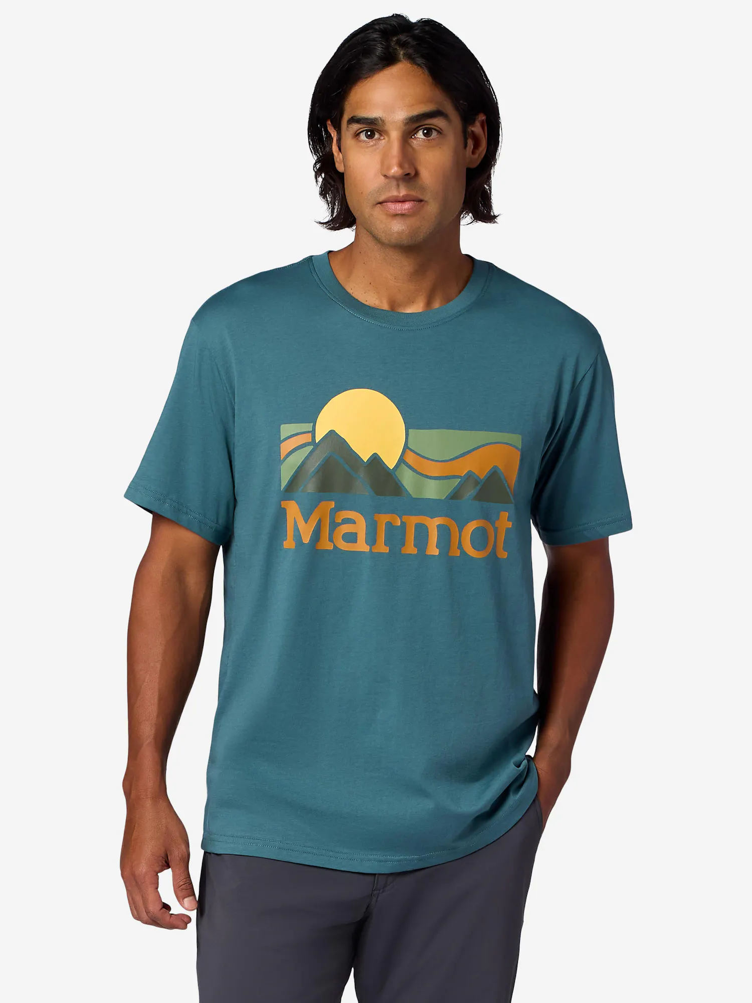 Marmot Men’s Coastal Short-Sleeve T-Shirt in Seafloor | Recycled Cotton