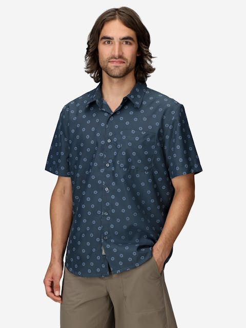 Men's AirExchange UPF 40 Novelty Short-Sleeve Collared Shirt