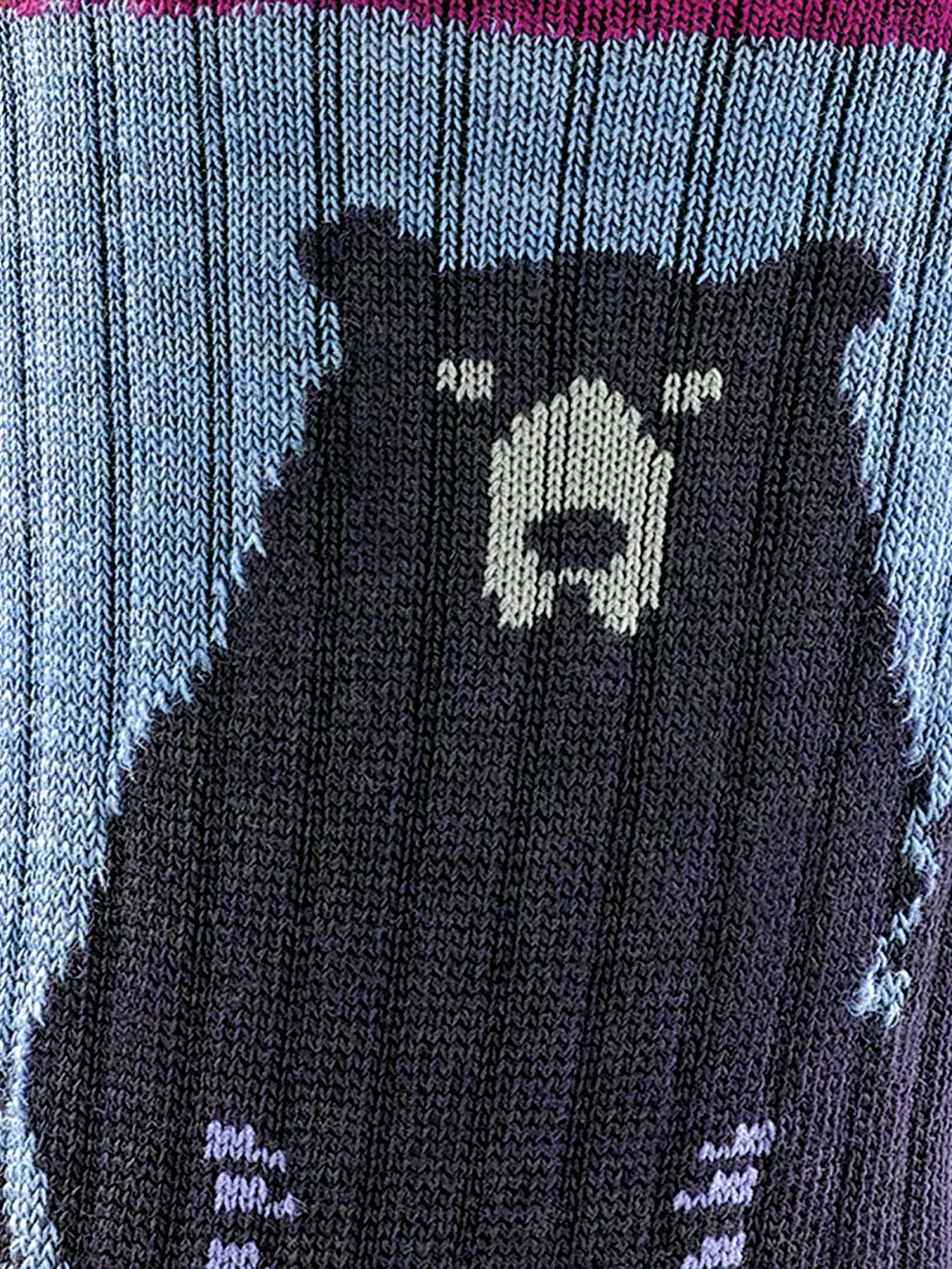W Bear Town Micro Crew Lightweight with Cushion-Darn Tough Purple