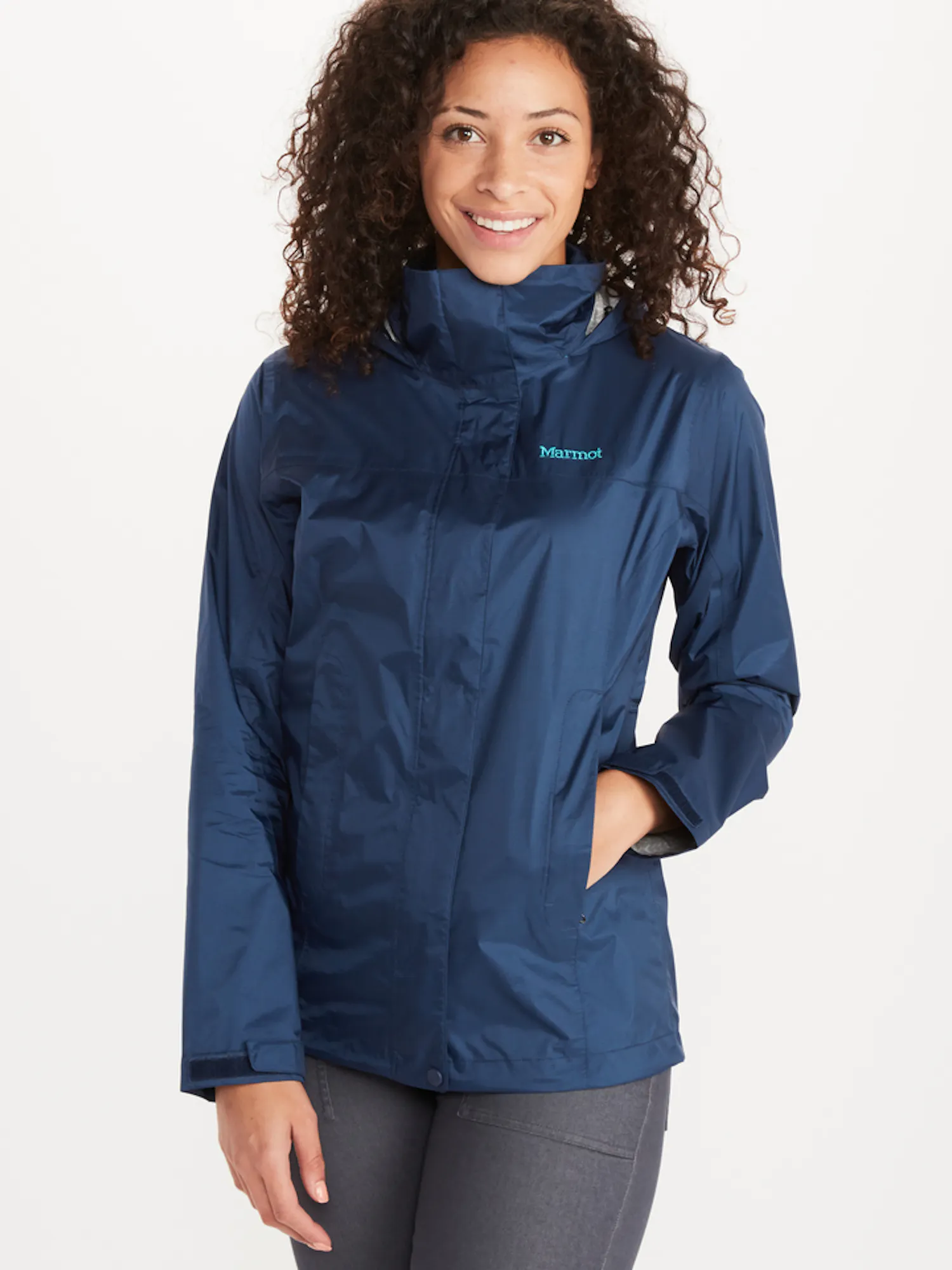 Marmot Women's PreCip® Eco Jacket (2023) in Arctic Navy