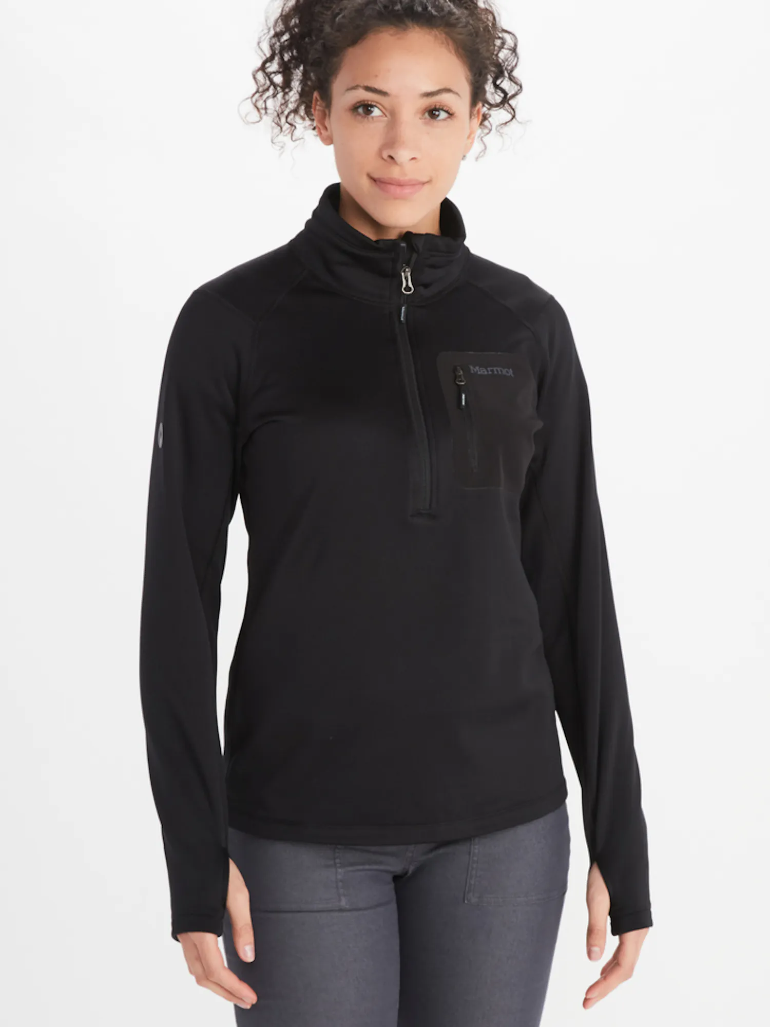 Marmot Women's Olden Polartec® ½-Zip Jacket in Black