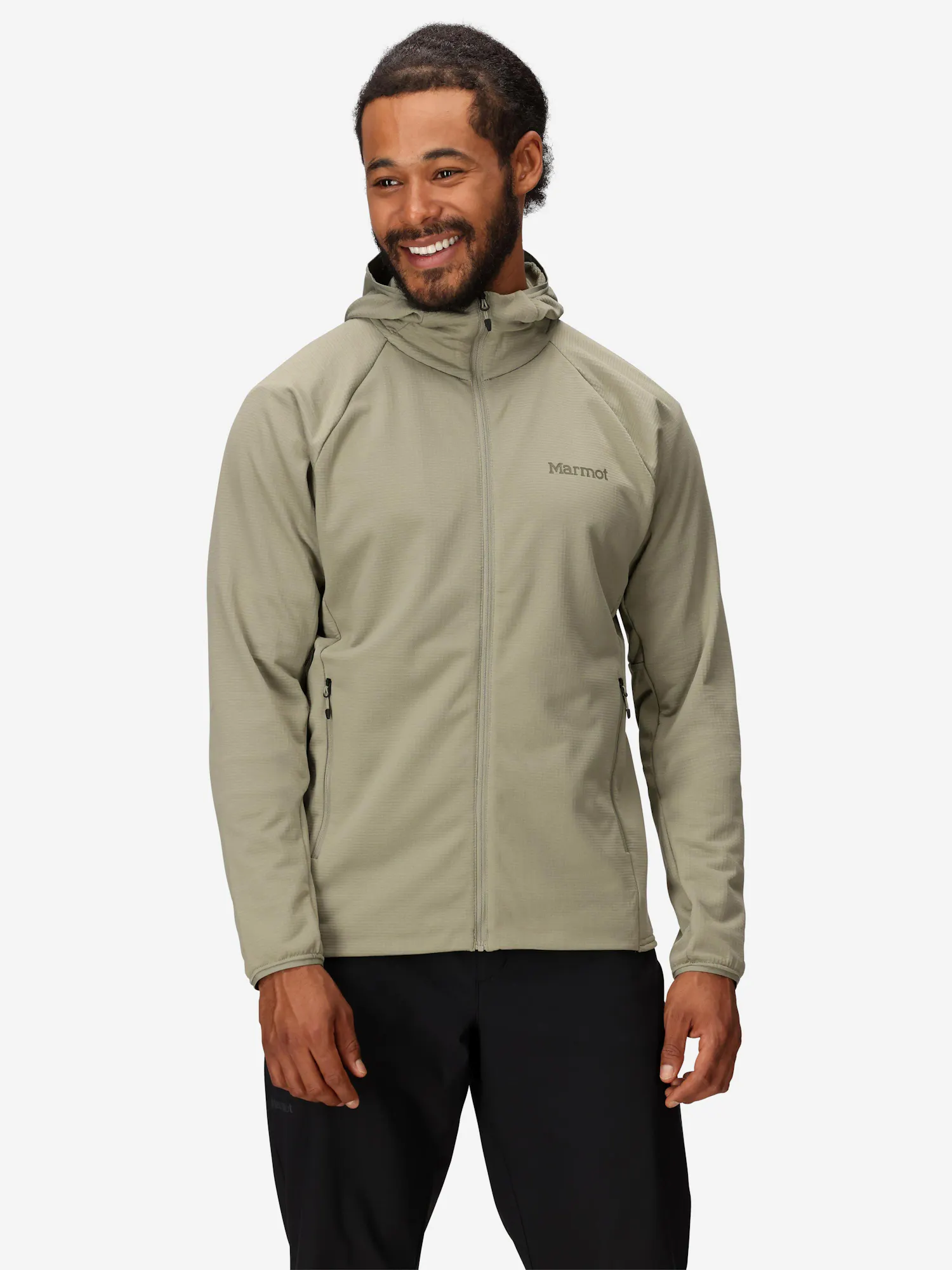 Marmot Men's Leconte Tech Grid Fleece Full-Zip Hoody (Fall 2025) in Vetiver