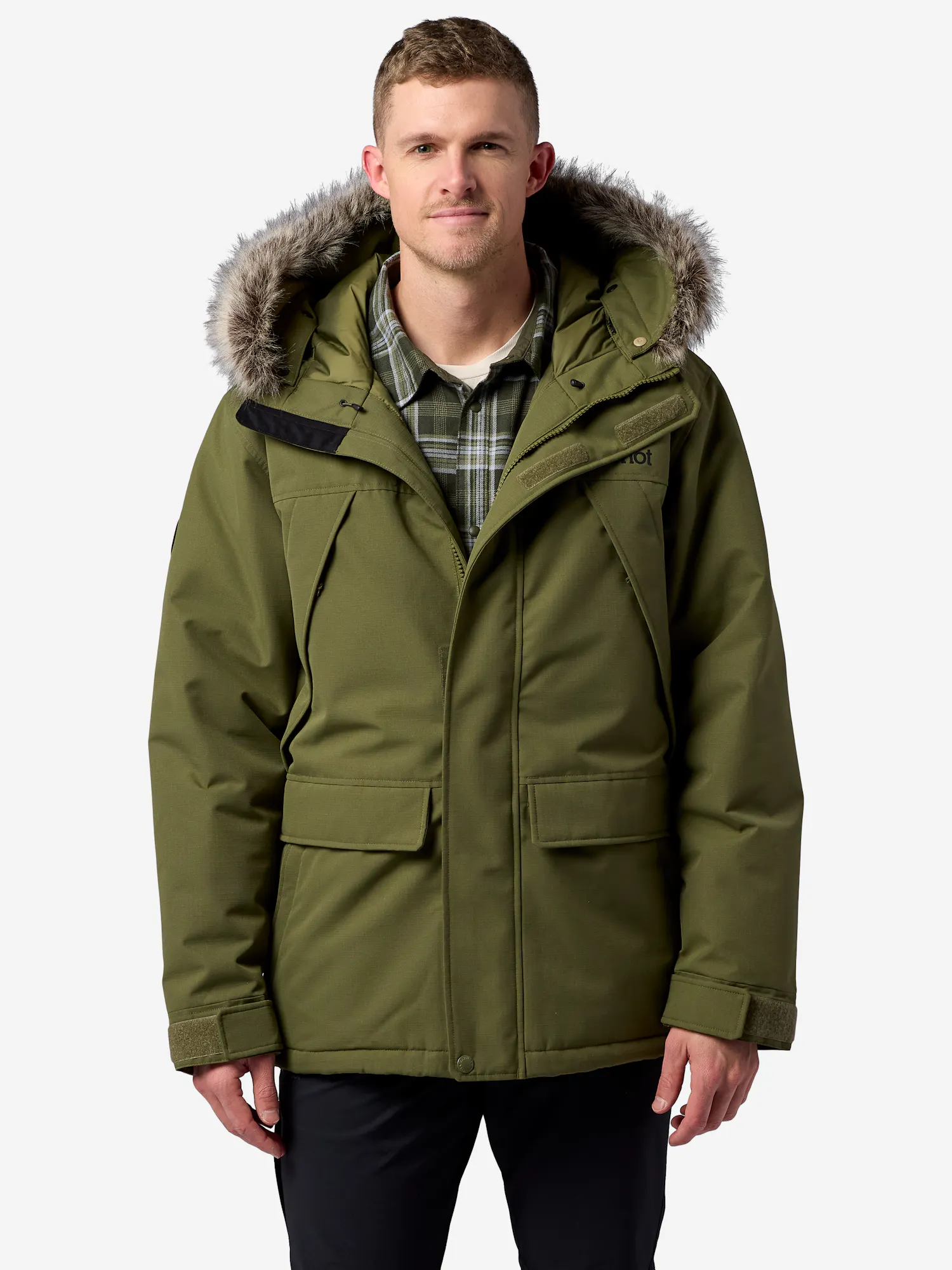 Marmot Men's Yukon Down Parka Jacket in Surplus Green