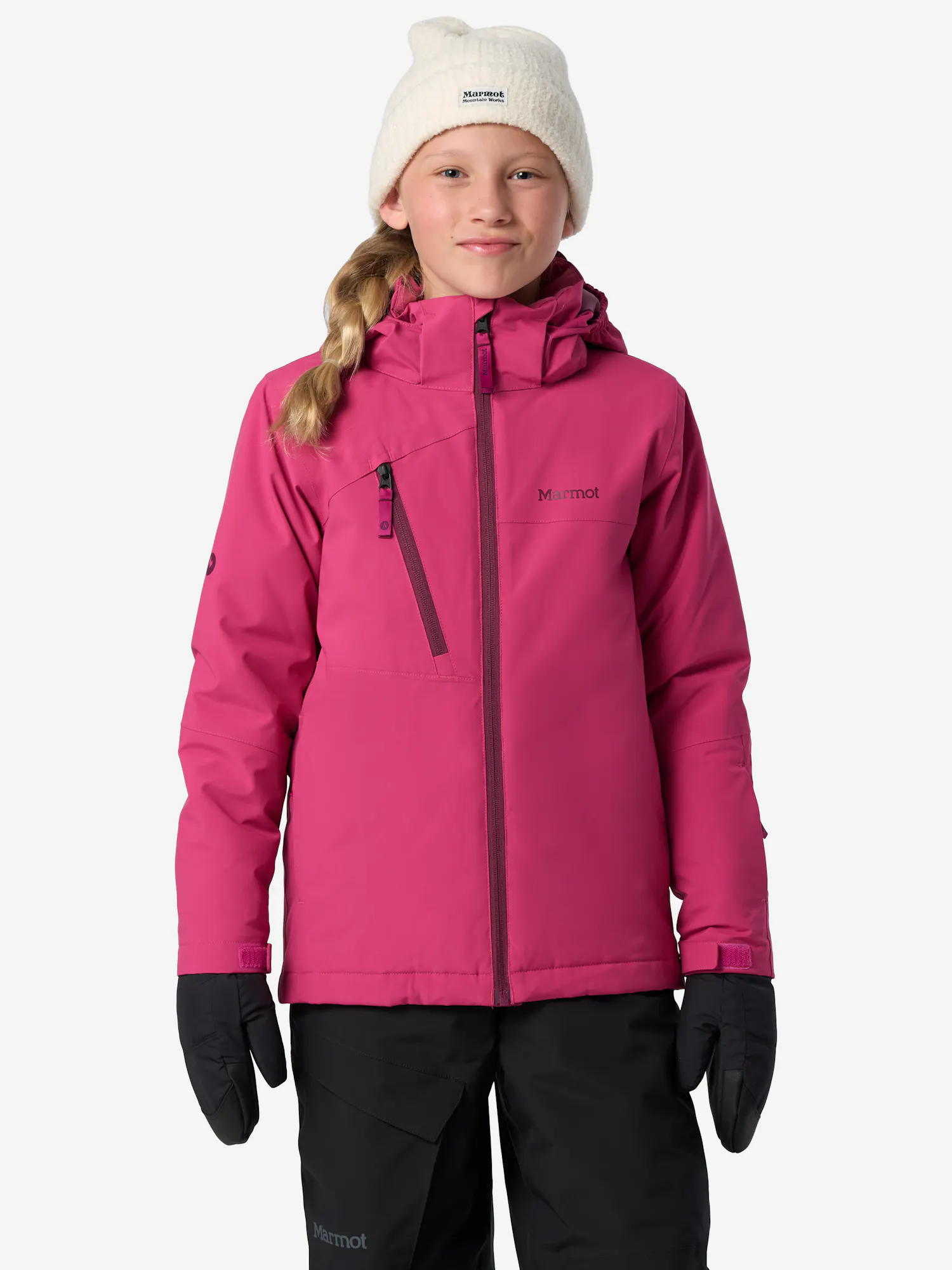Marmot Kid's Rosswald Insulated Jacket in Fuchsia Red