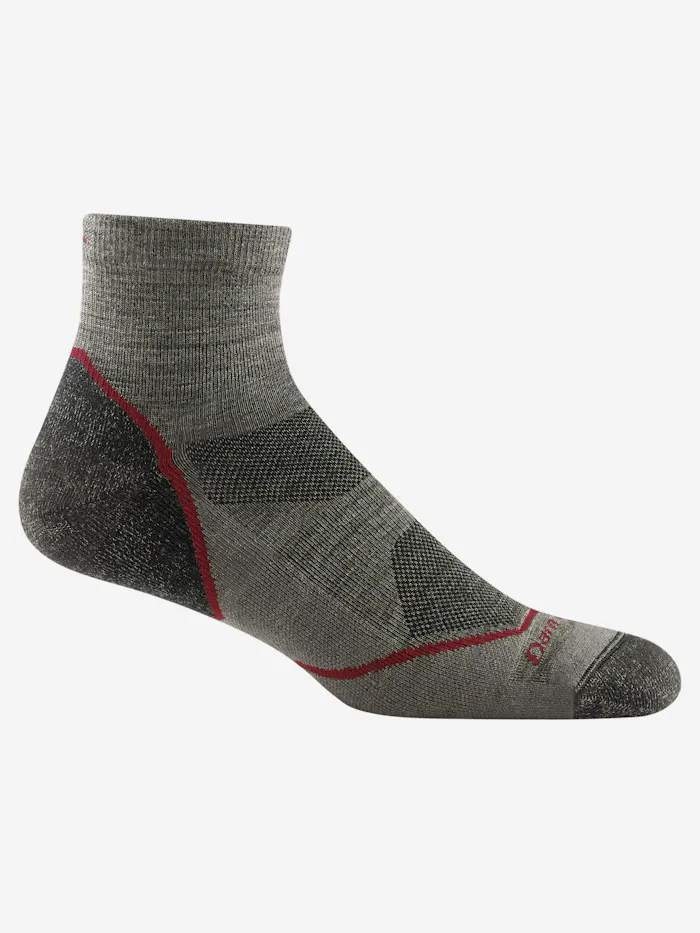 Men's Light Hiker 1/4 Lightweight with Cushion Hiking Socks