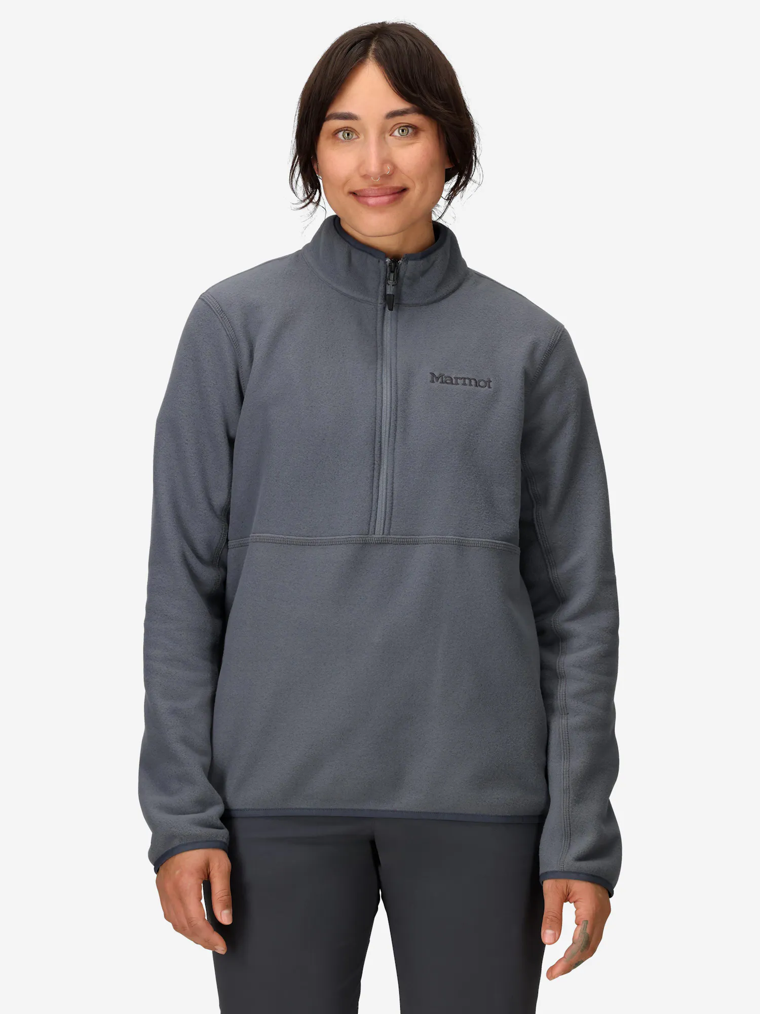 Marmot Women's Rocklin Half-Zip Pullover in Steel Onyx