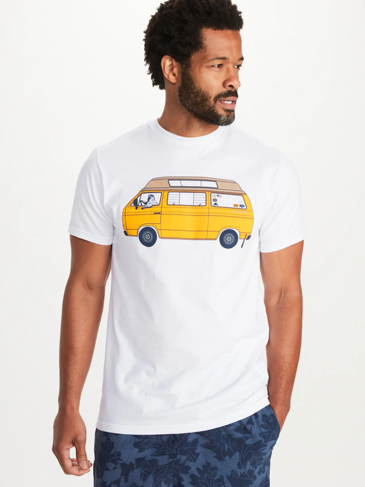 Marmot Men's Van Life Short-Sleeve T-Shirt in White | Cotton
