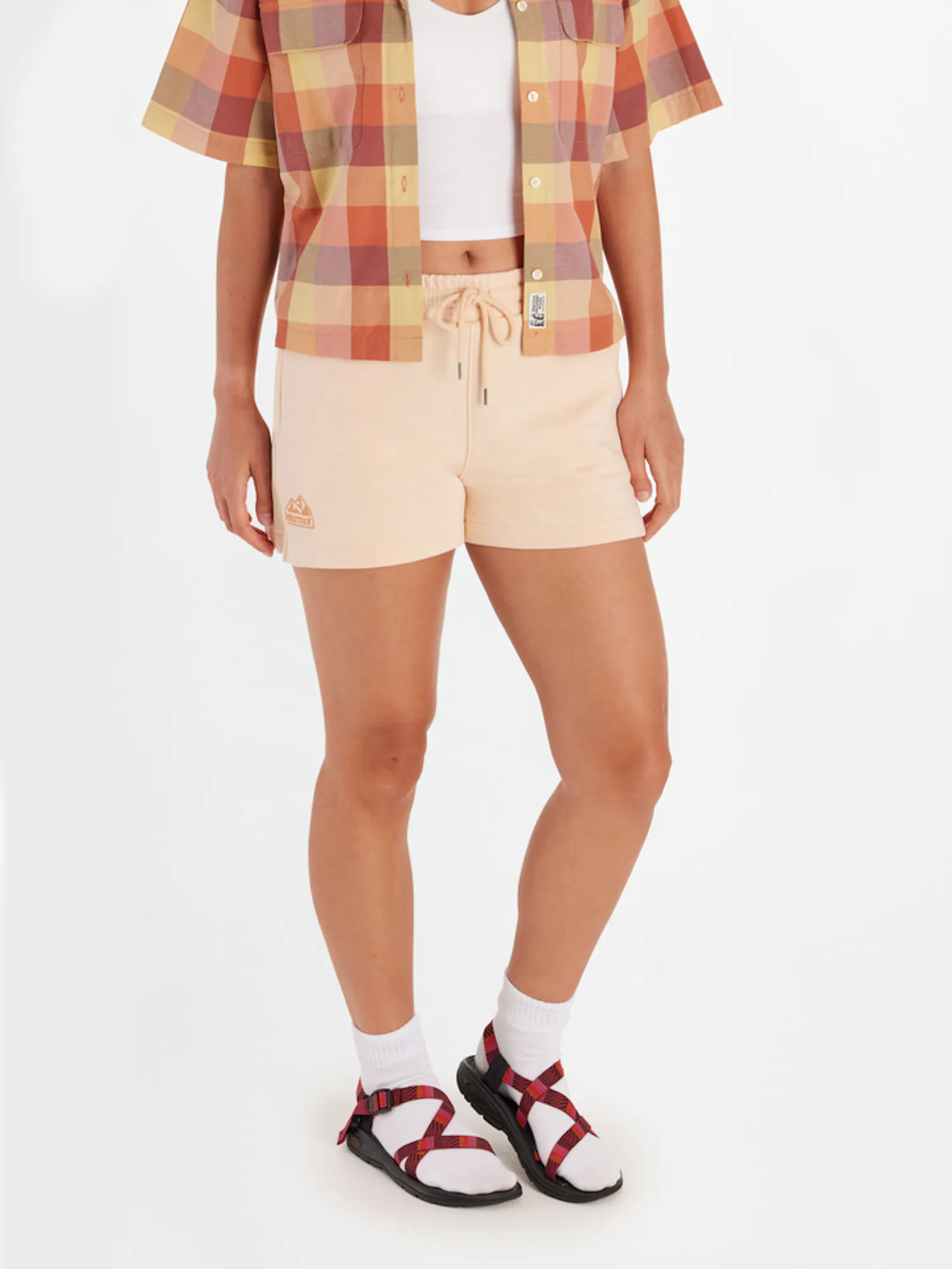 Marmot Women's Peaks Short in Pink Moon | Cotton