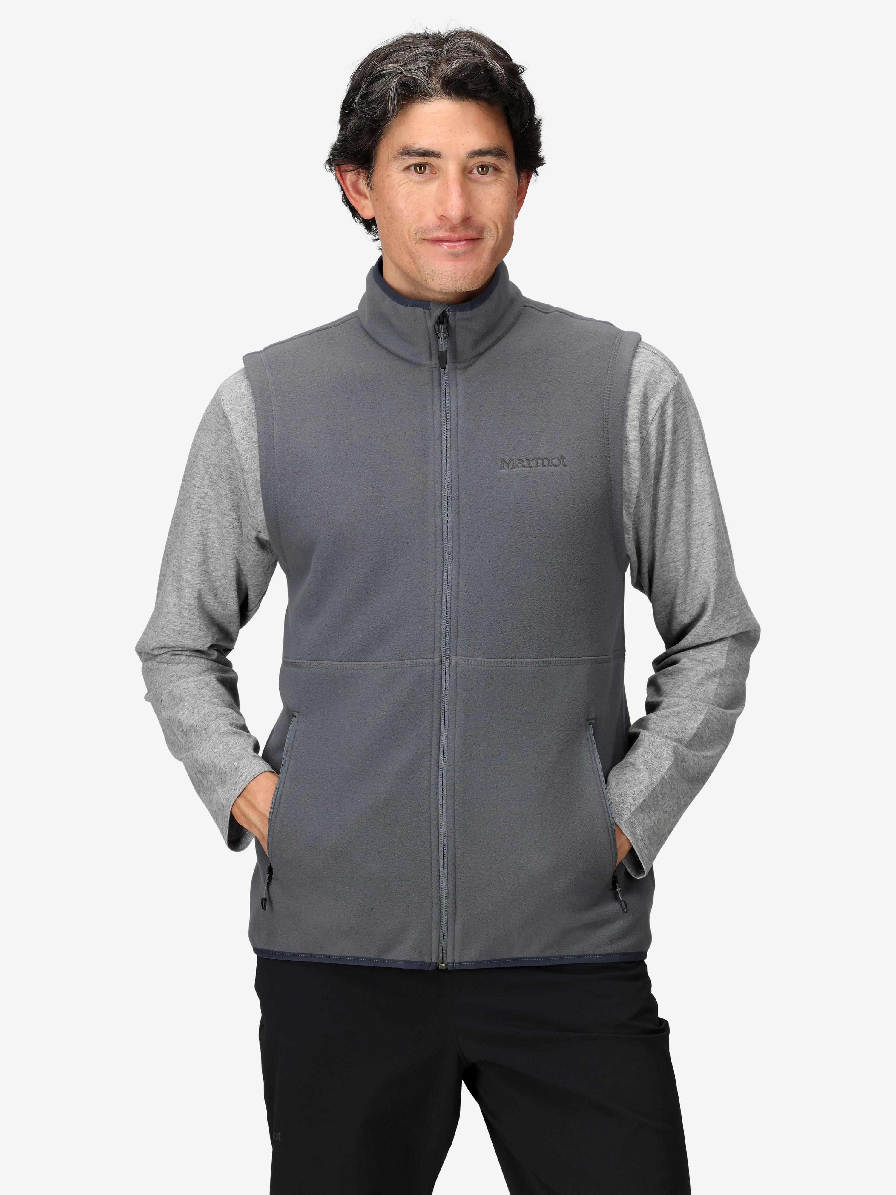 Marmot Mens Rocklin Fleece Vest in Steel Onyx 70$