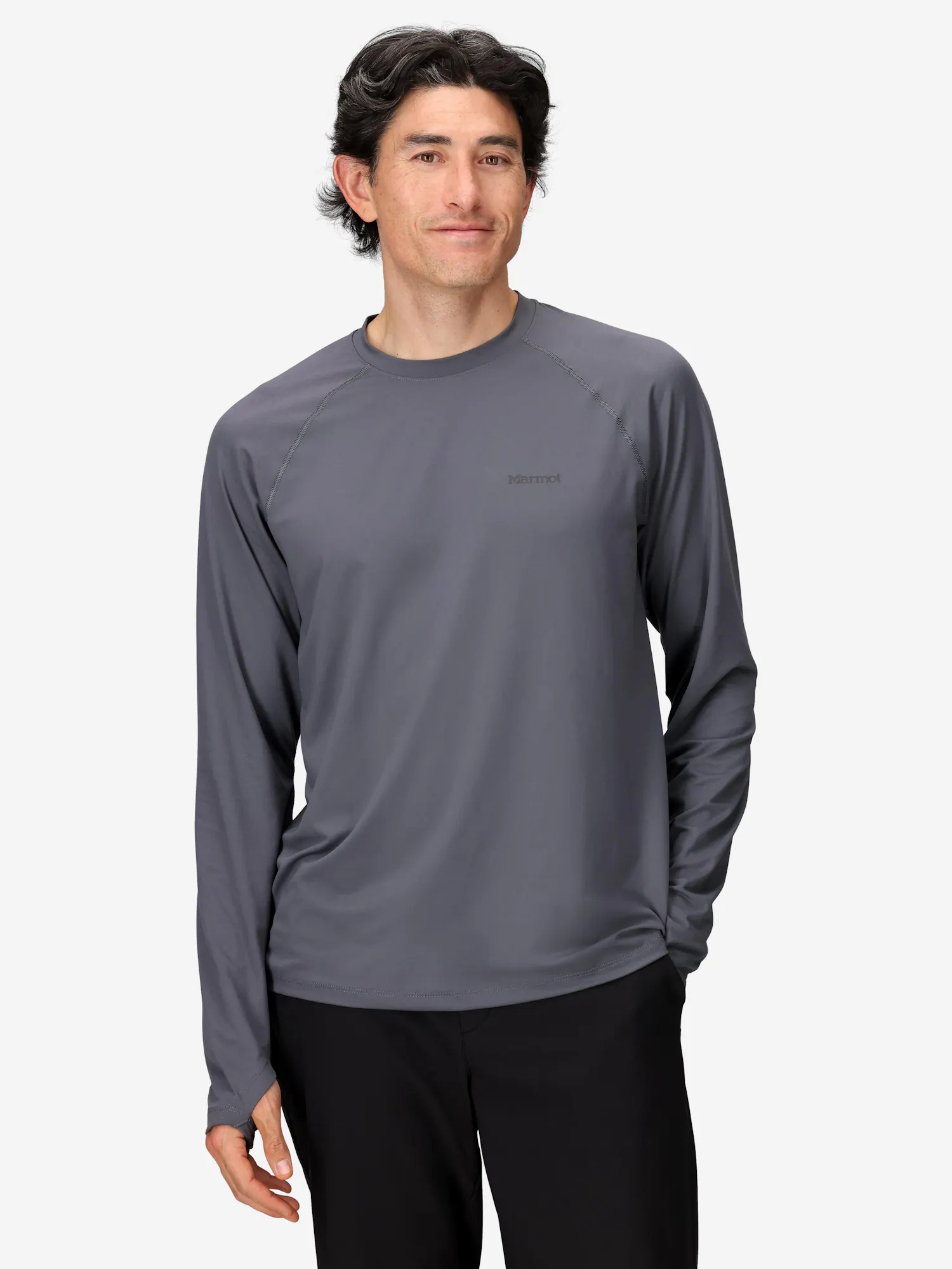 Marmot Men's Windridge UPF 50 Long-Sleeve T-Shirt in Steel Onyx