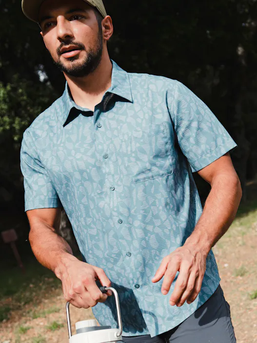 Men's AirExchange Perforated Short-Sleeve Shirt