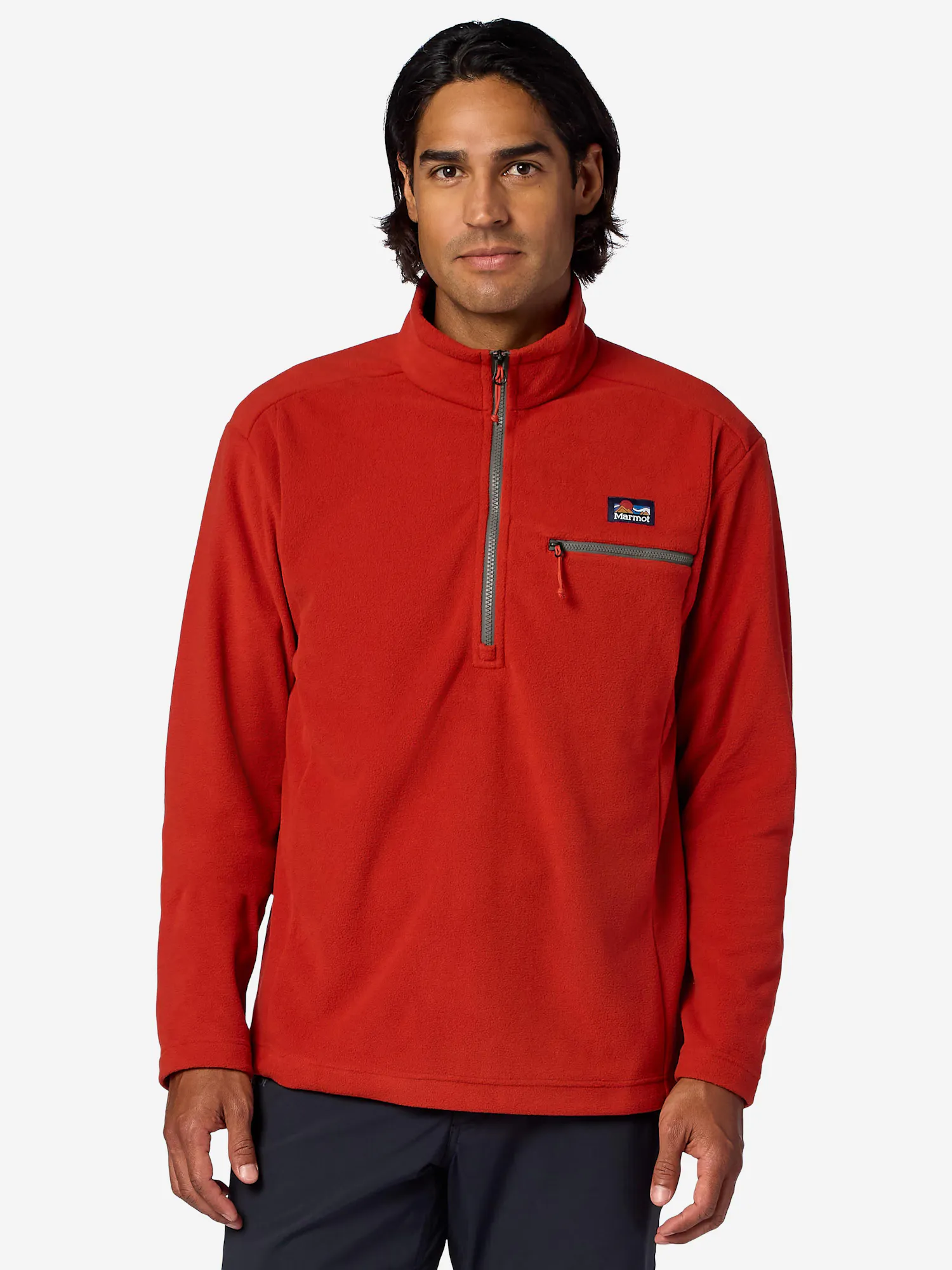 Marmot Men’s Upward Fleece Half-Zip Pullover in Sumac